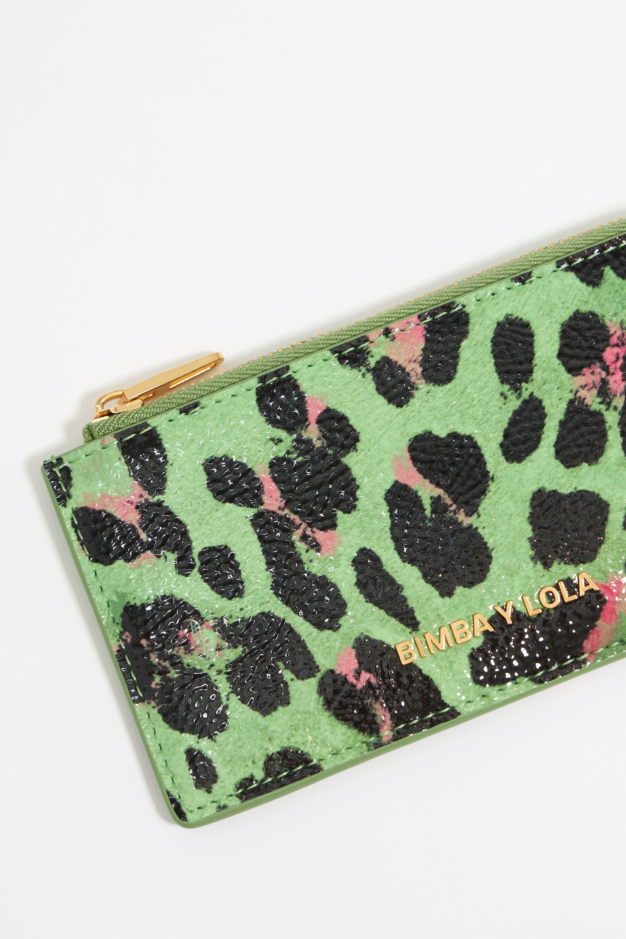 Green Leopard purse