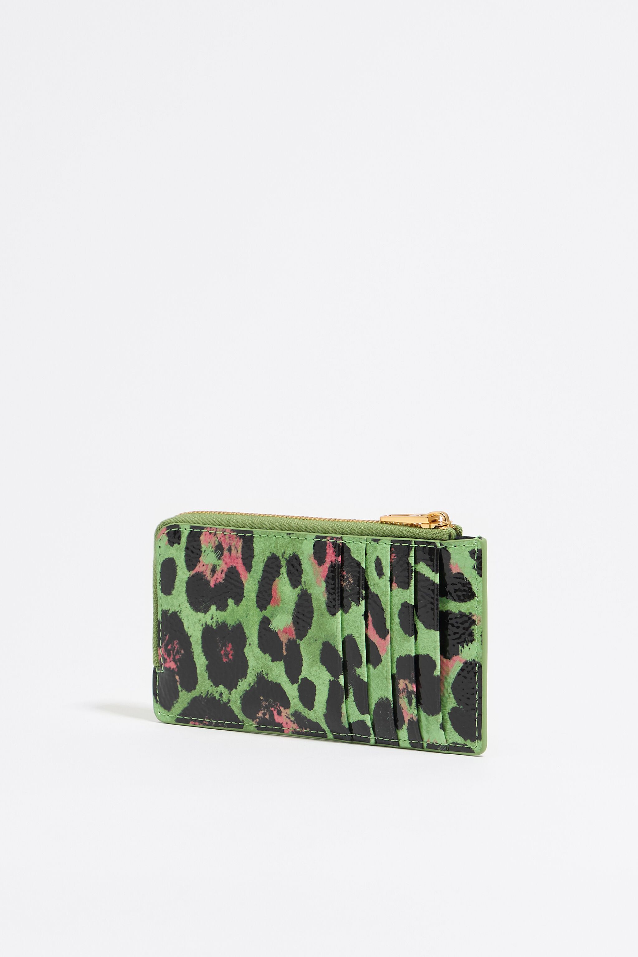 Green Leopard purse