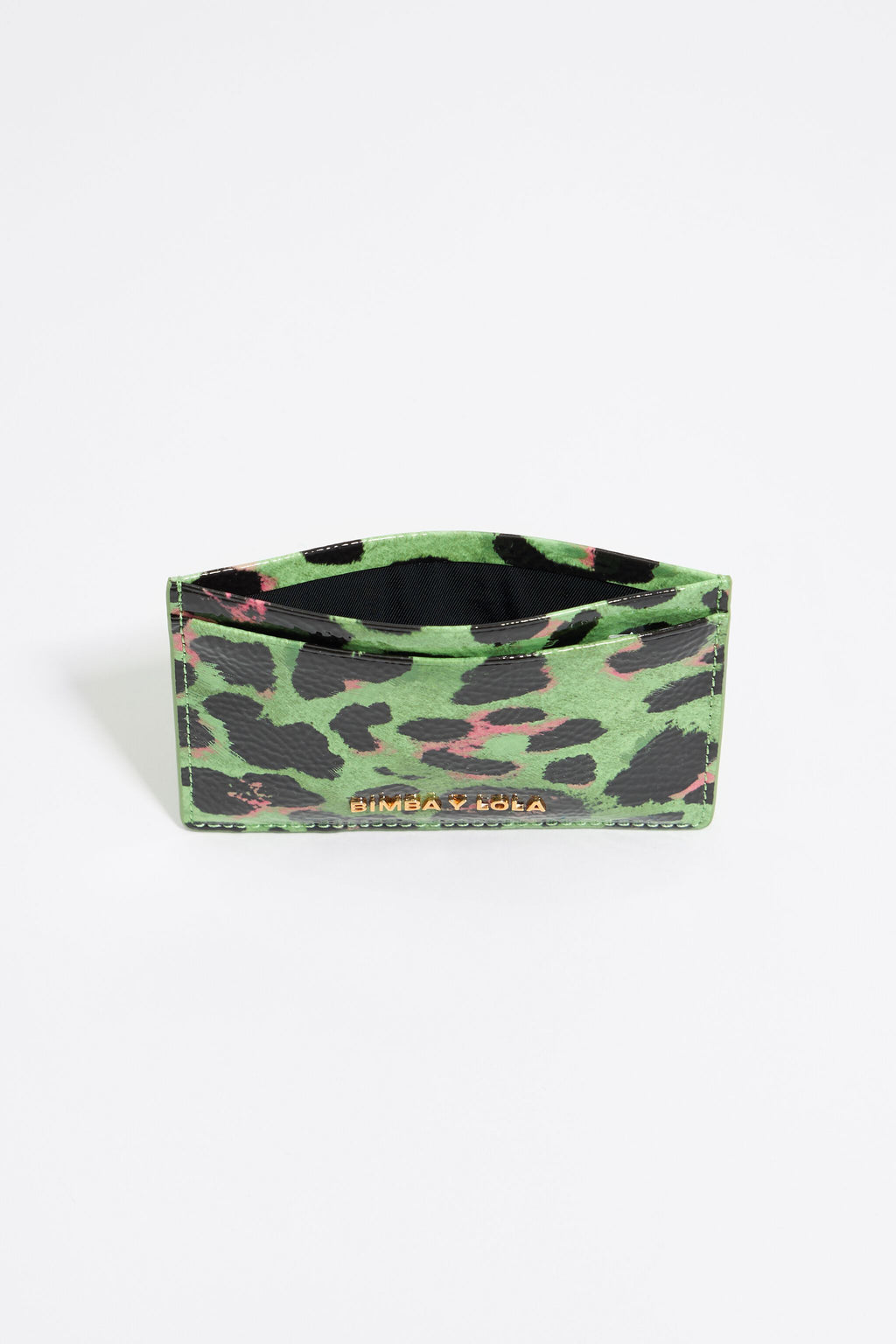 Green Leopard card holder