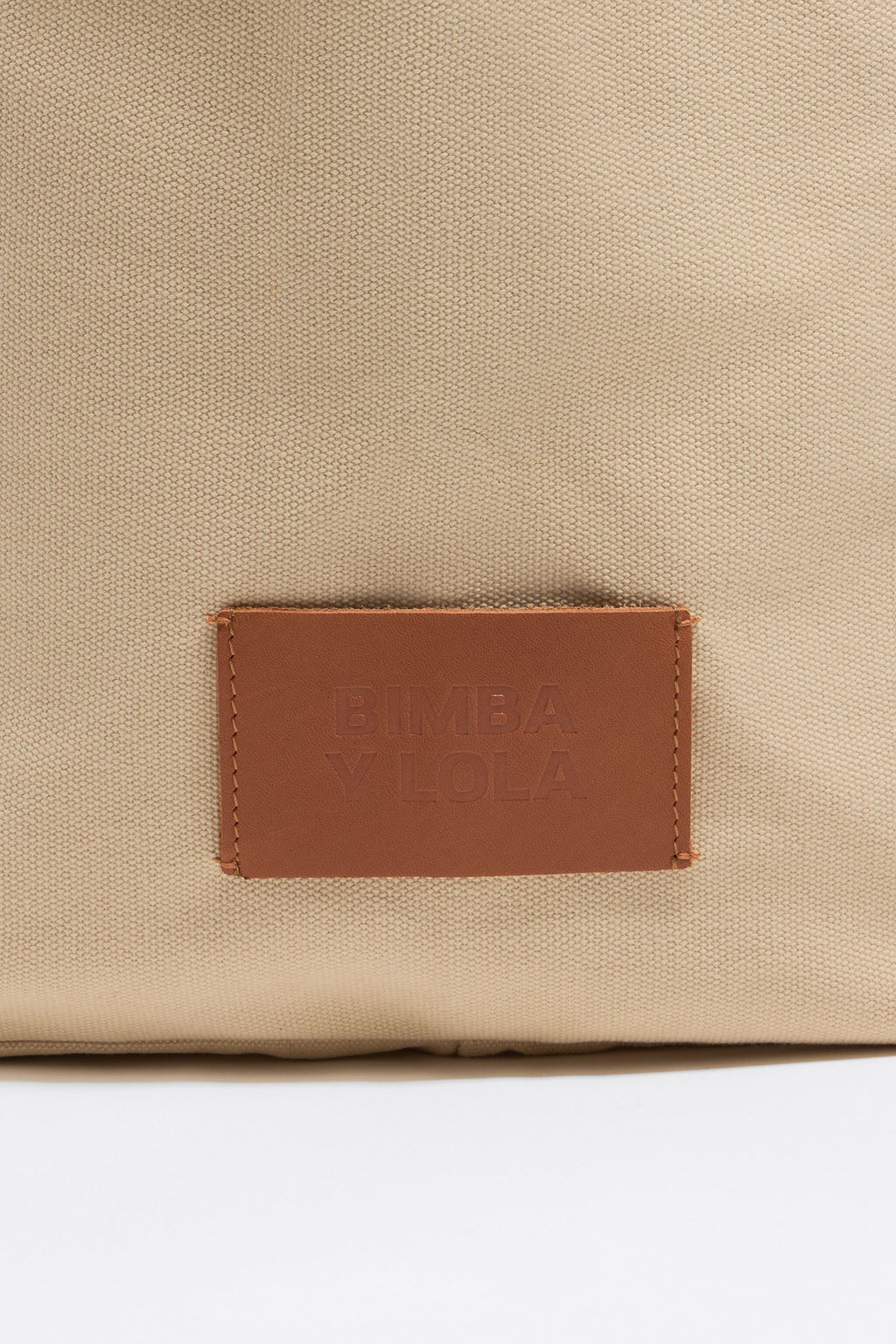 Large beige woven shopper bag