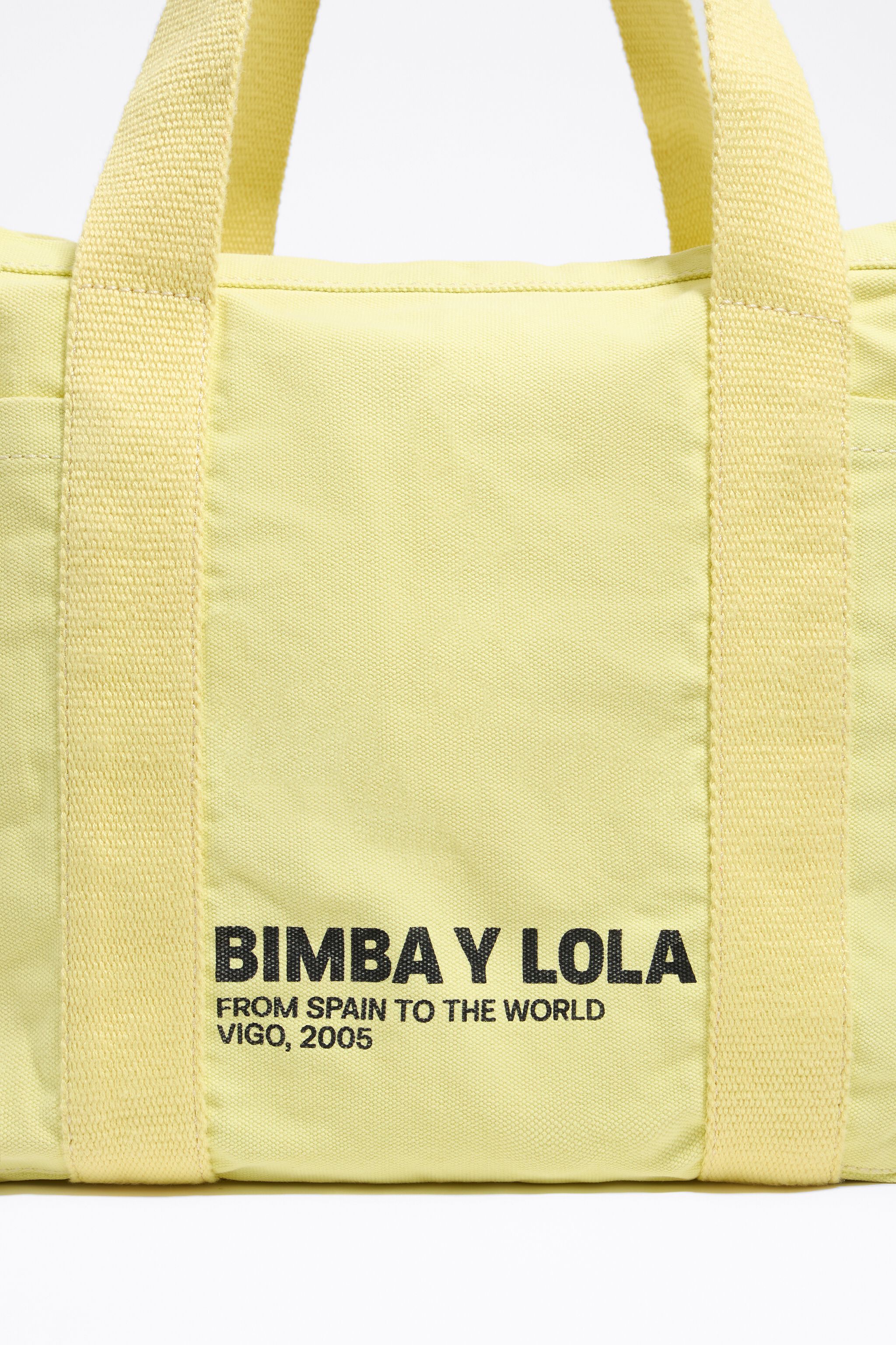 Large lemon woven beach bag