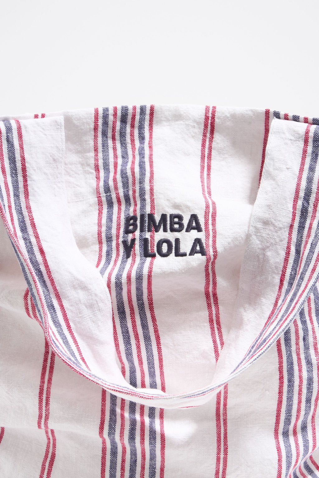 Strawberry linen maxi shopper bag