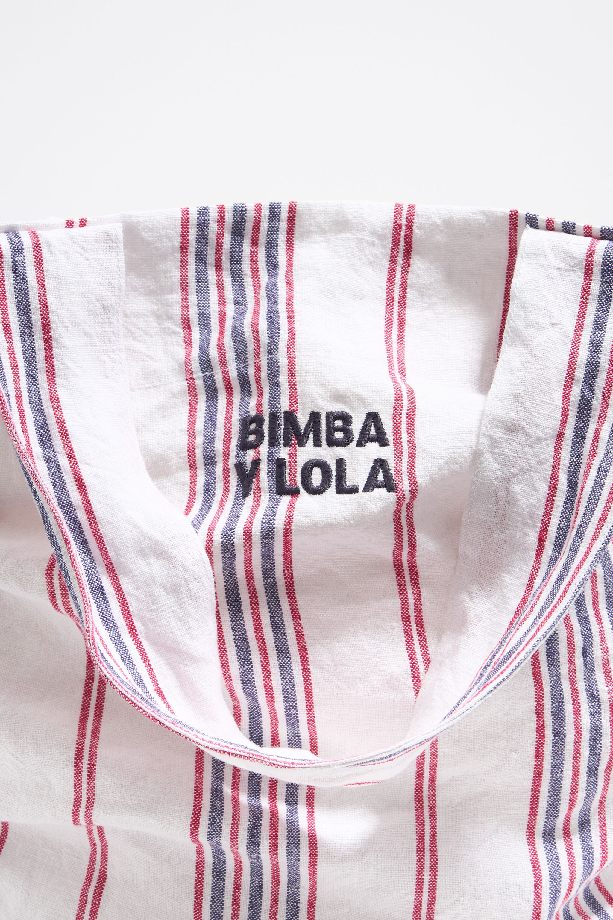 Strawberry linen maxi shopper bag