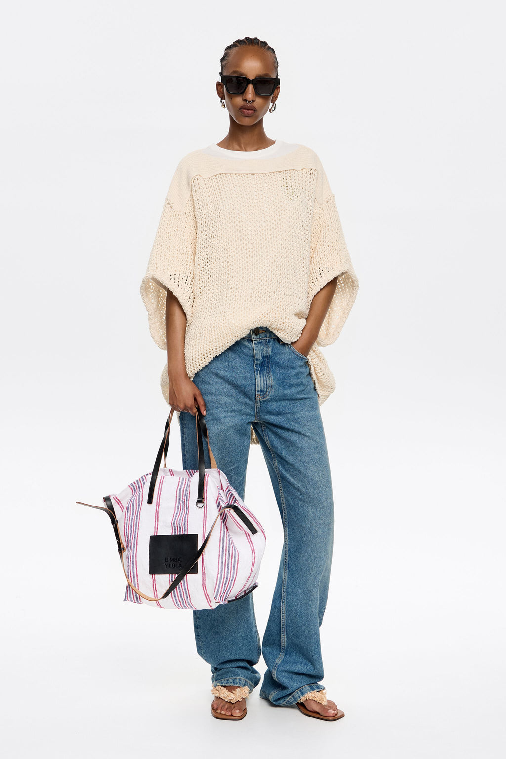 Strawberry linen shoulder bag