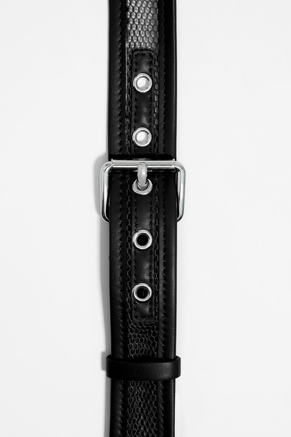 Black mesh crossbody mini bag