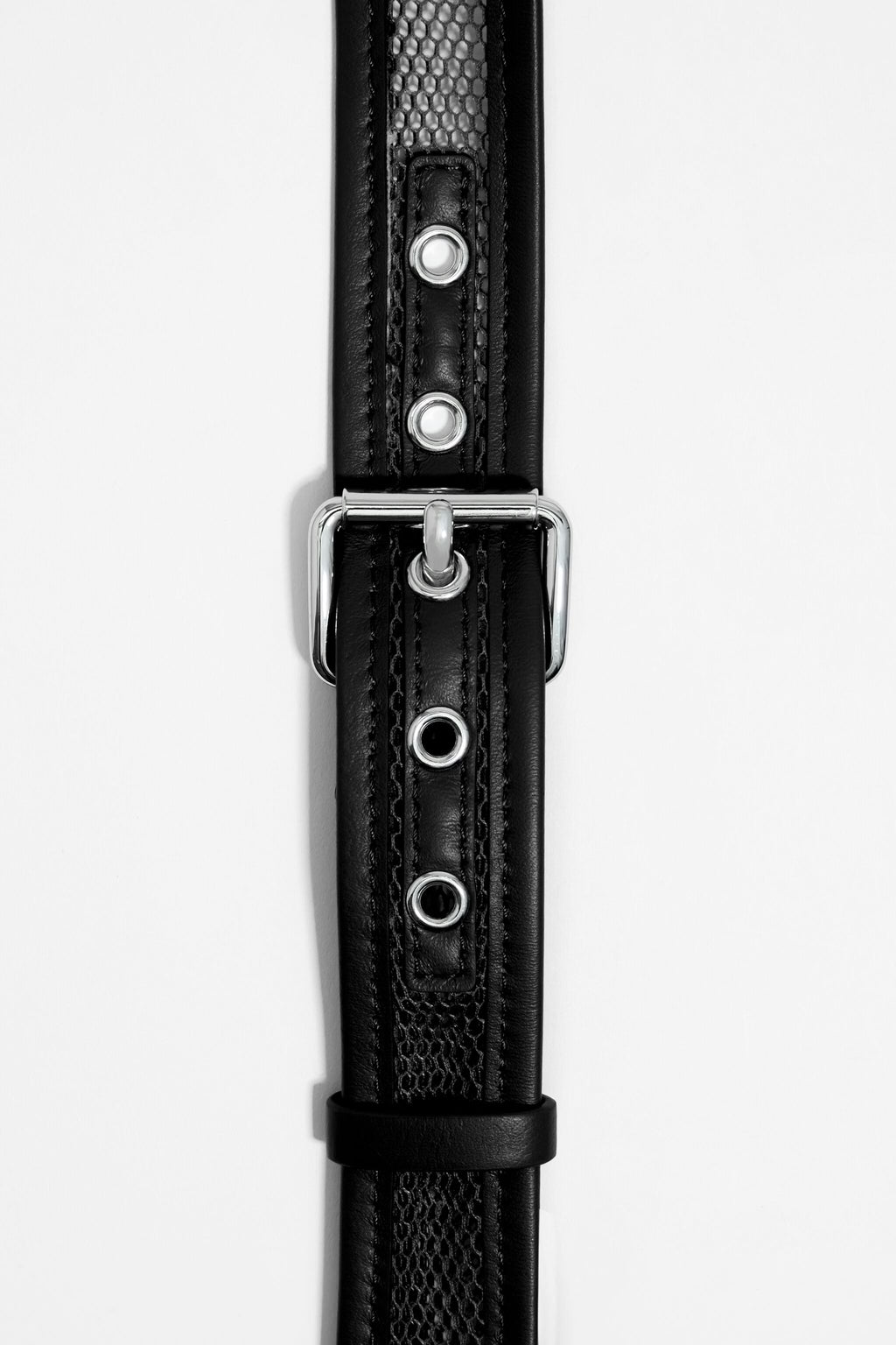 Black mesh crossbody mini bag