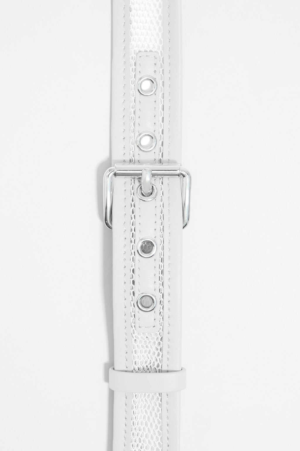 White mesh crossbody mini bag