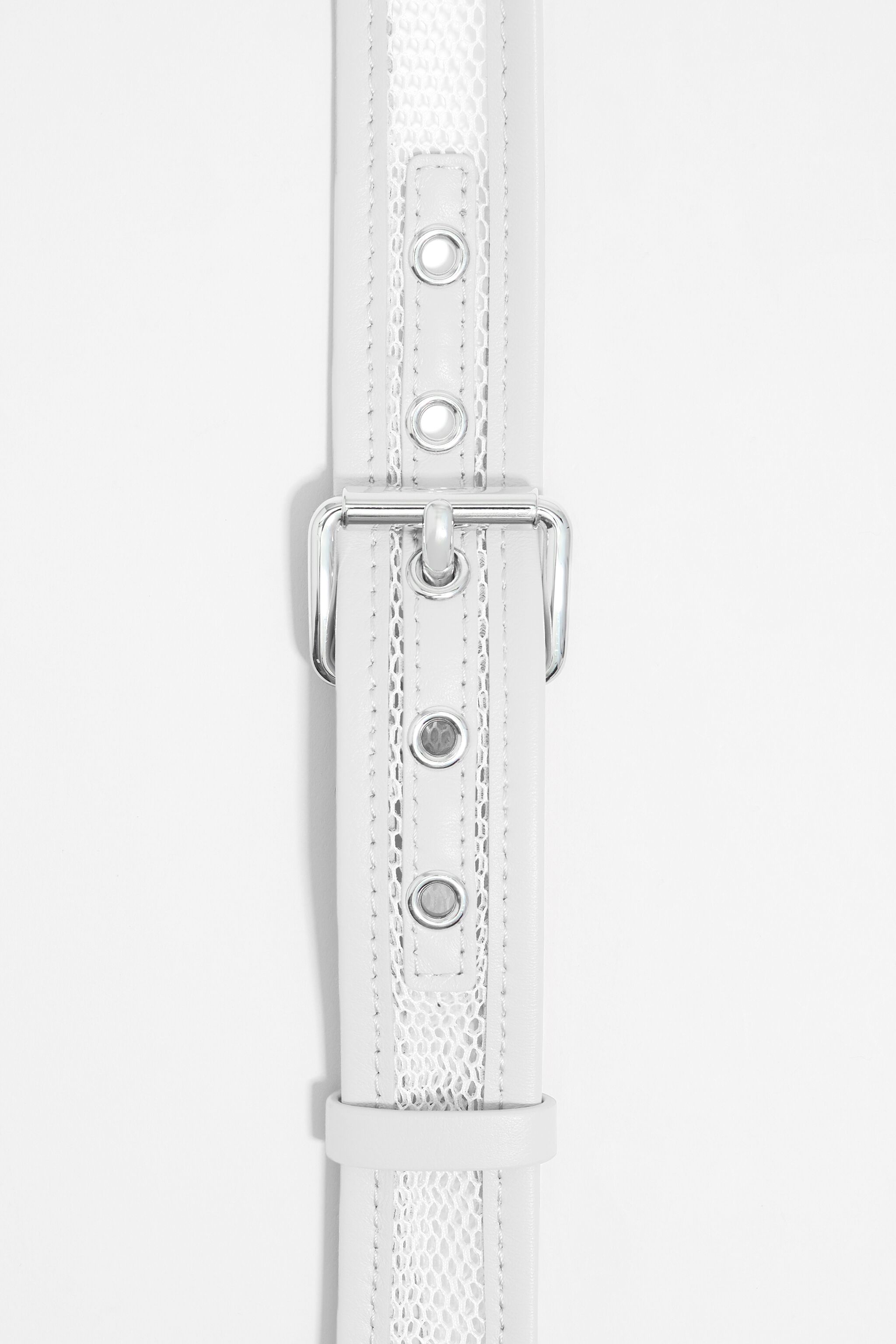 White mesh crossbody mini bag