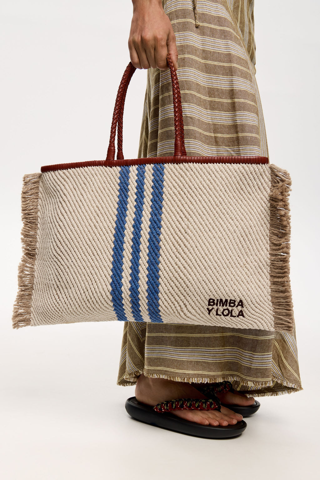 Large ecru shopper bag