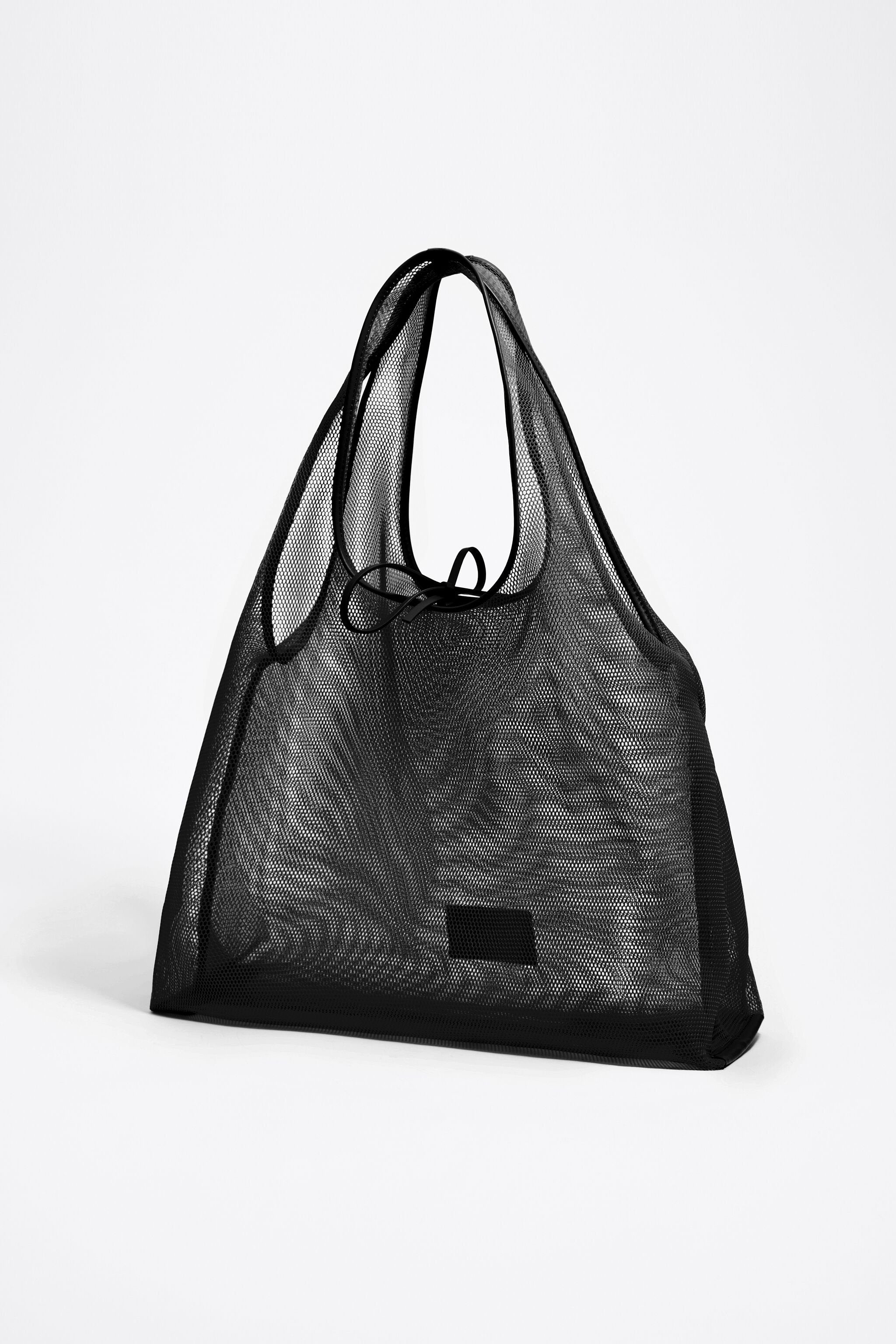 Large black mesh Paper bag