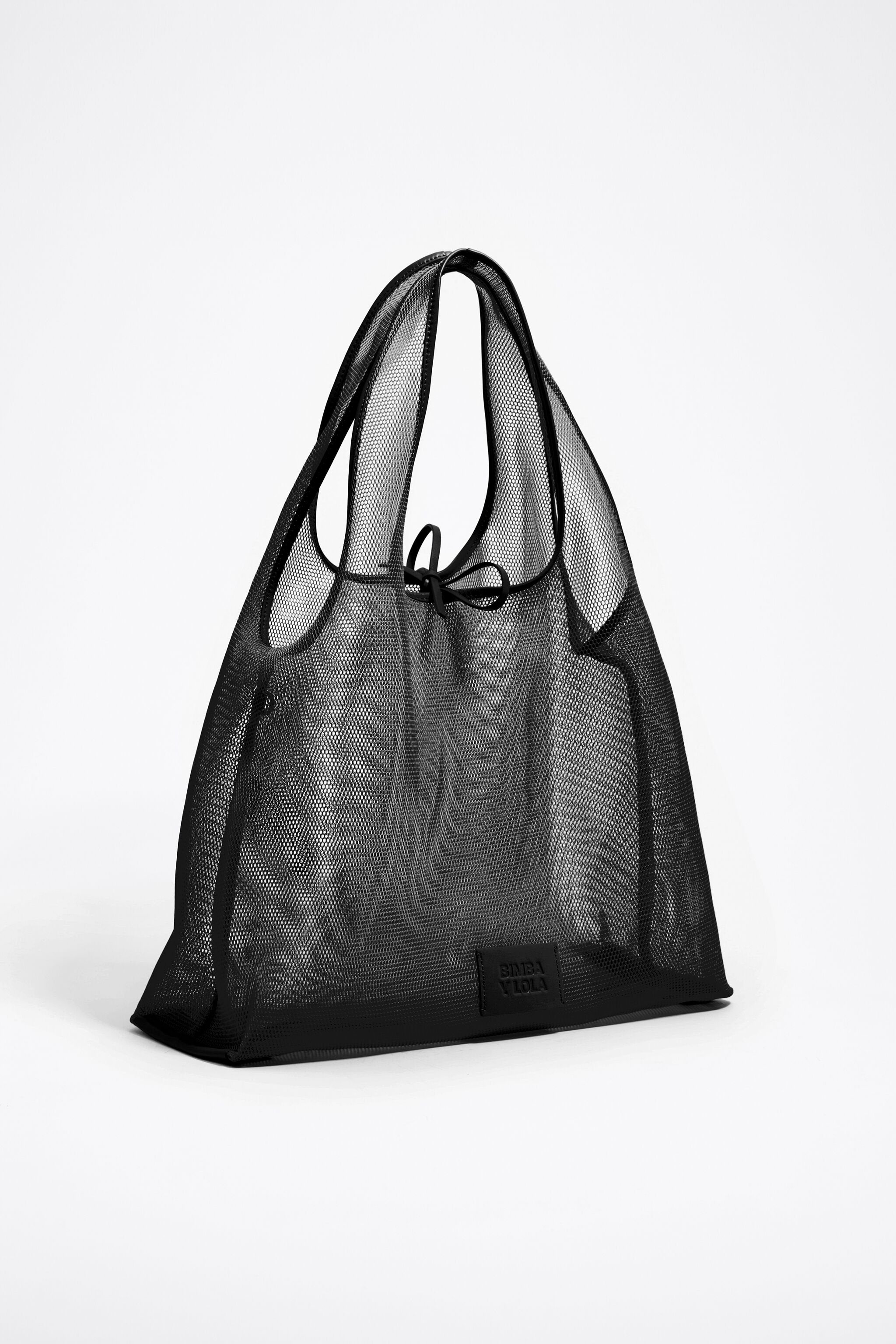 Large black mesh Paper bag