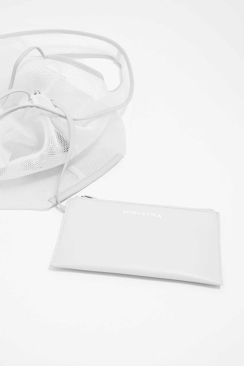 Large white mesh Paper bag