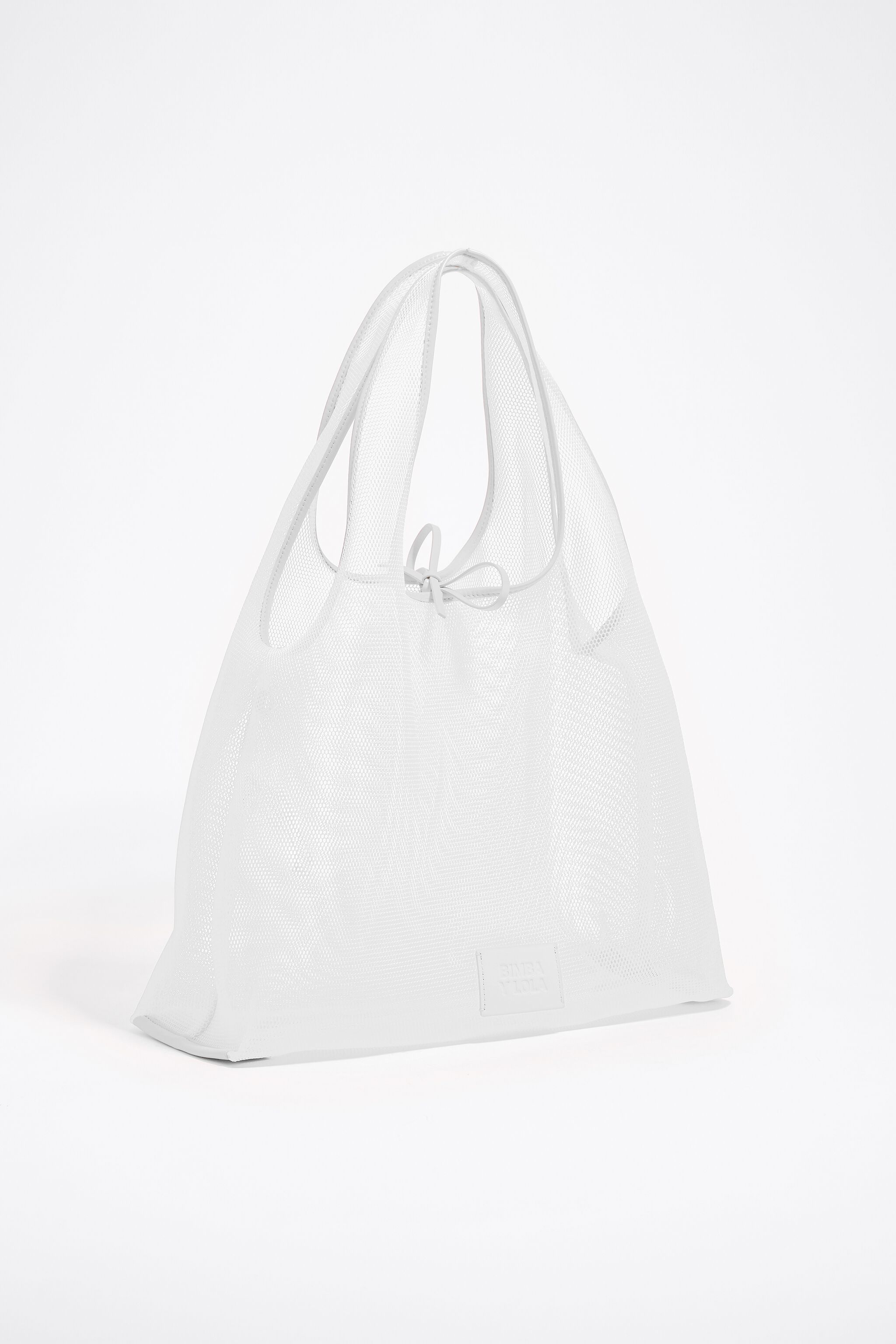 Large white mesh Paper bag