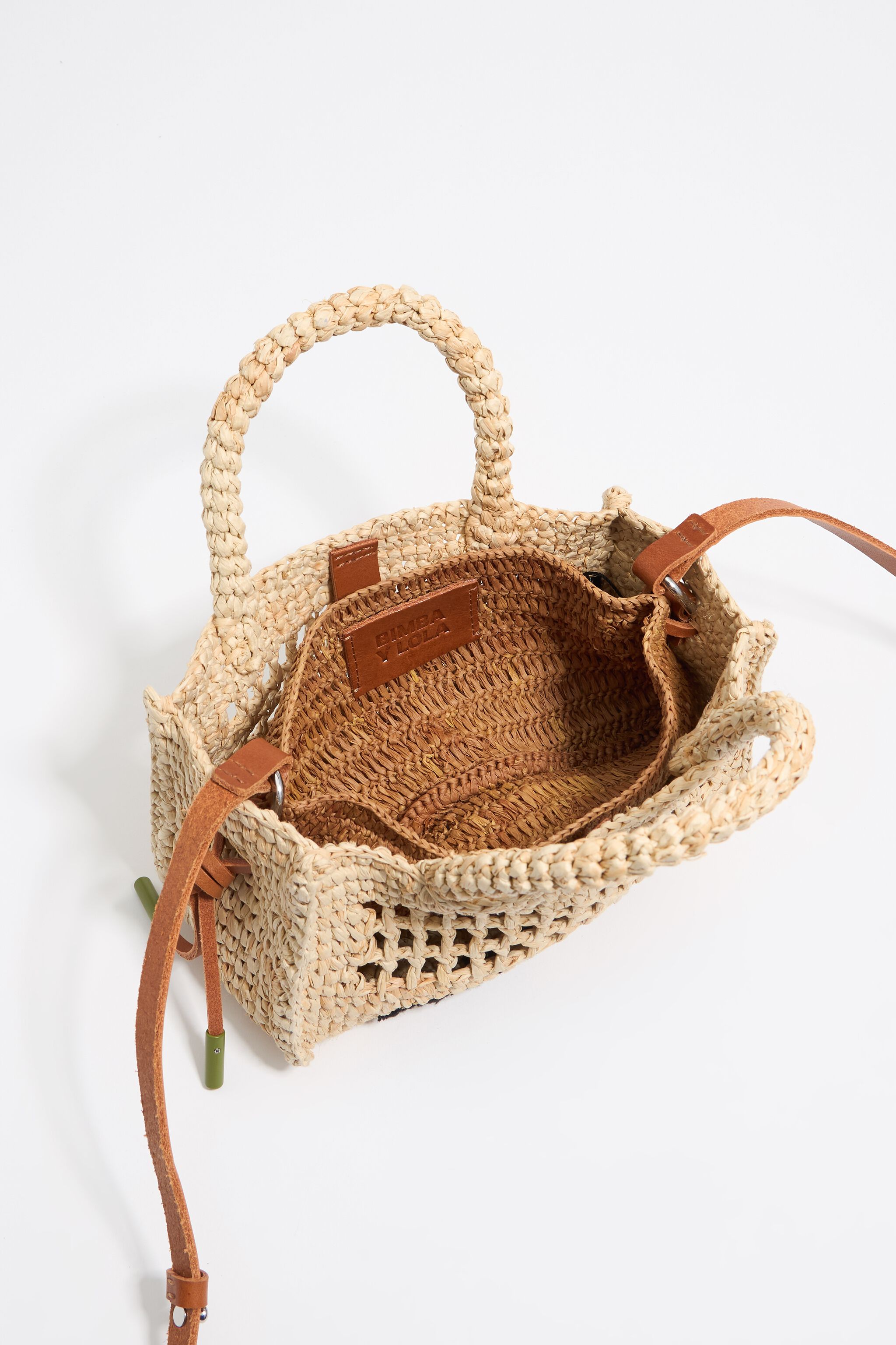 Small natural raffia bag