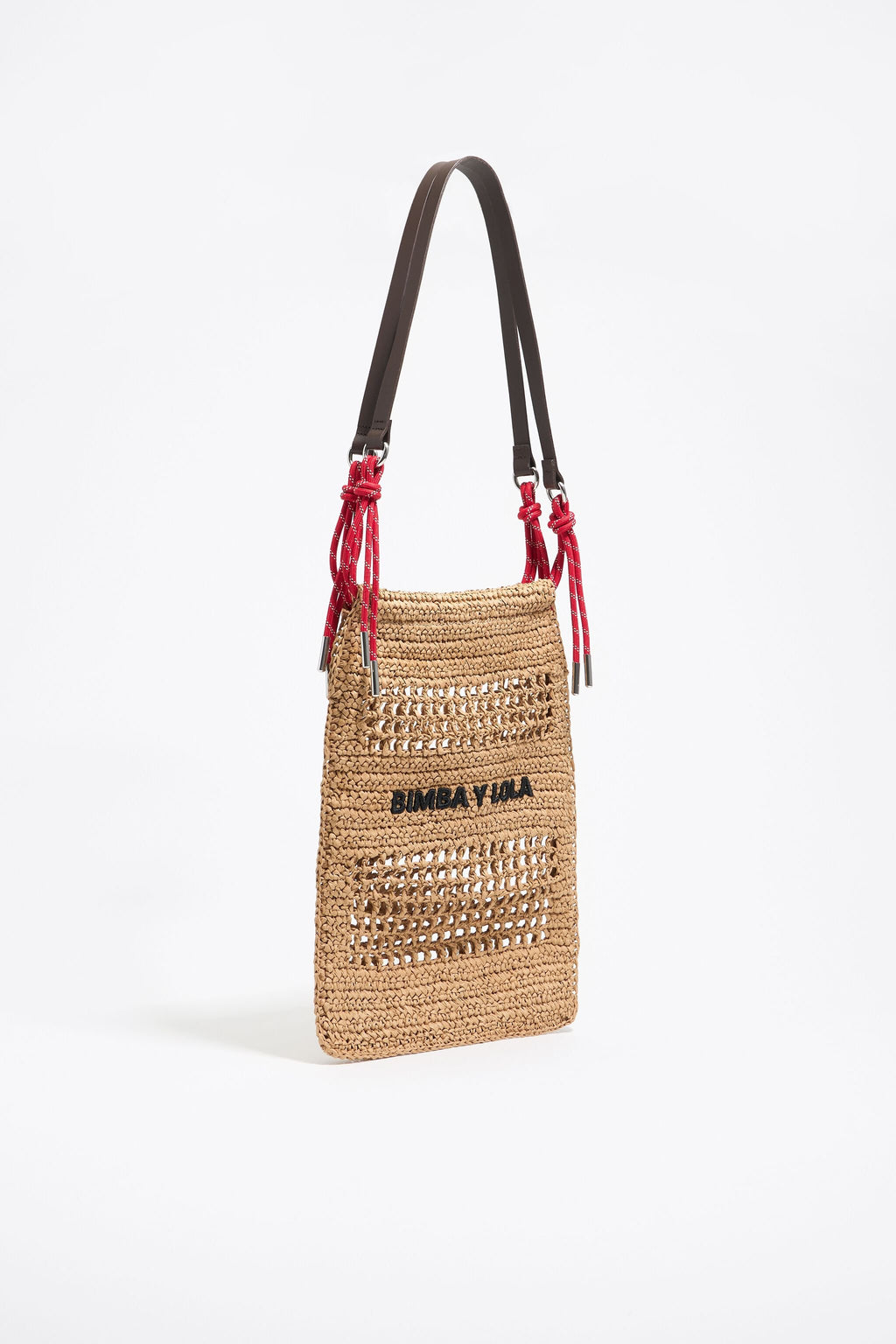 Natural plaited tote bag