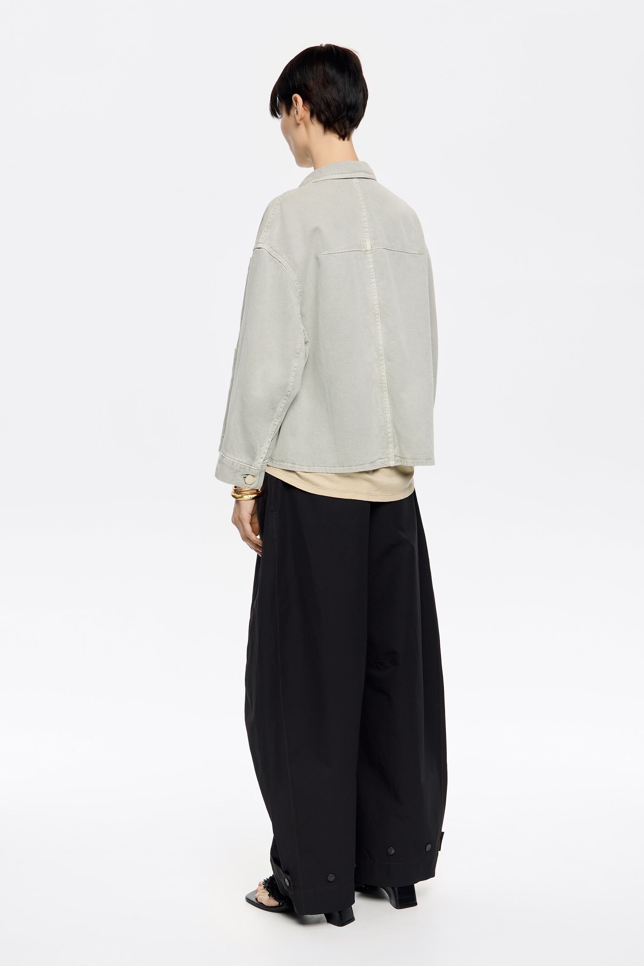 Aquamarine straight denim jacket