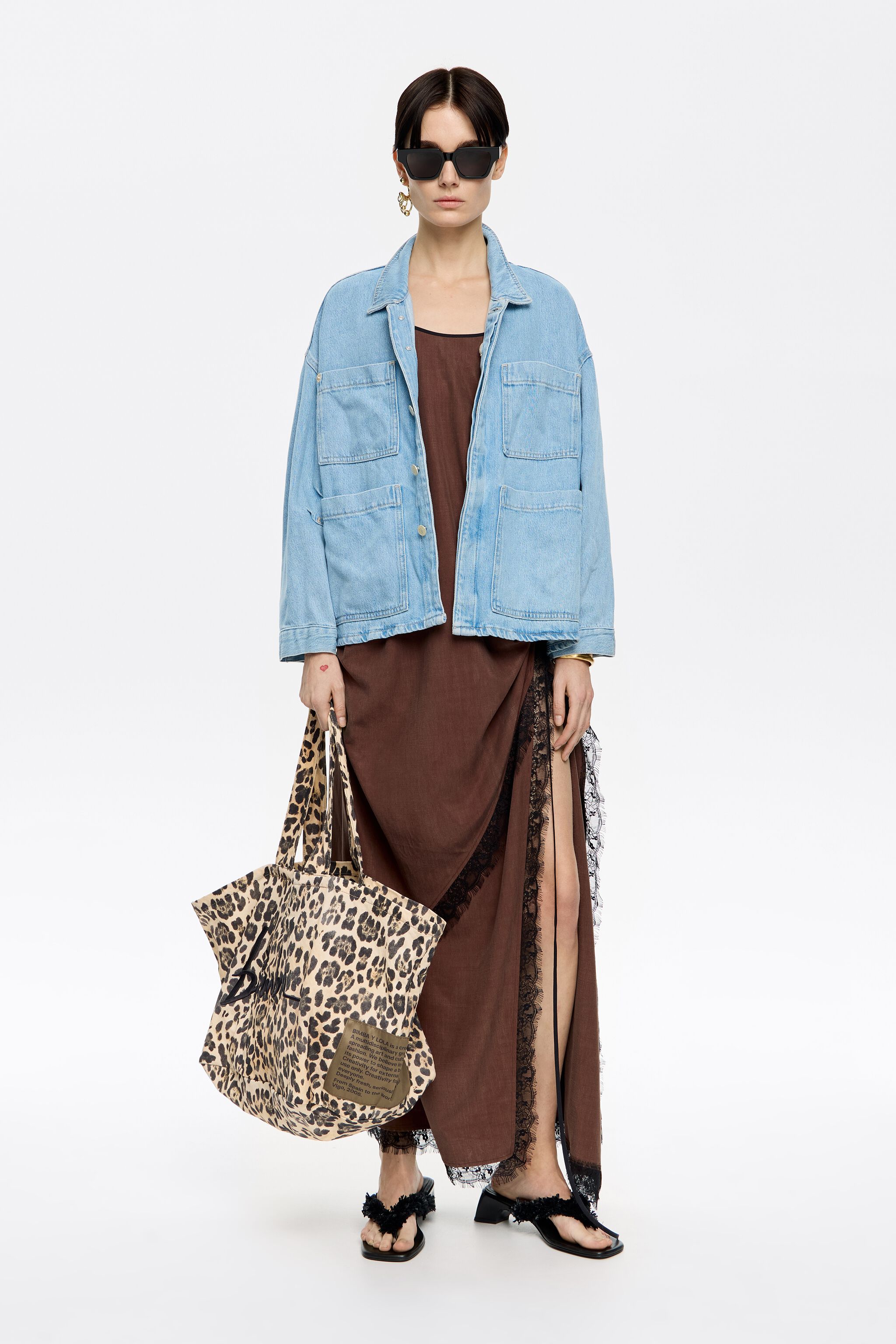 Light blue straight denim jacket