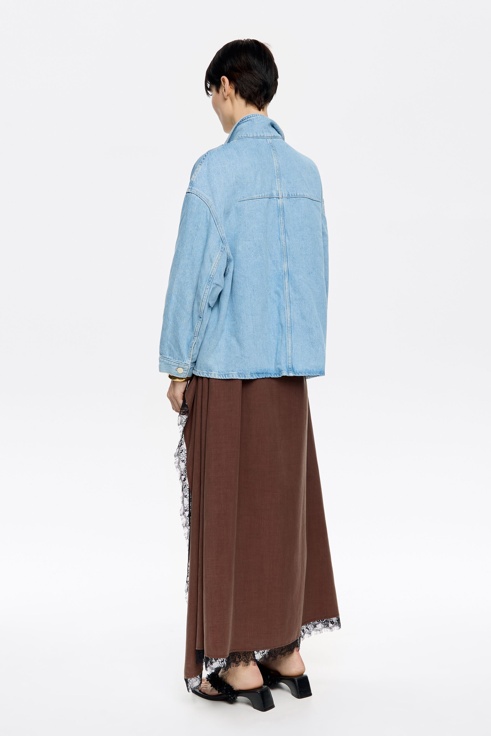 Light blue straight denim jacket