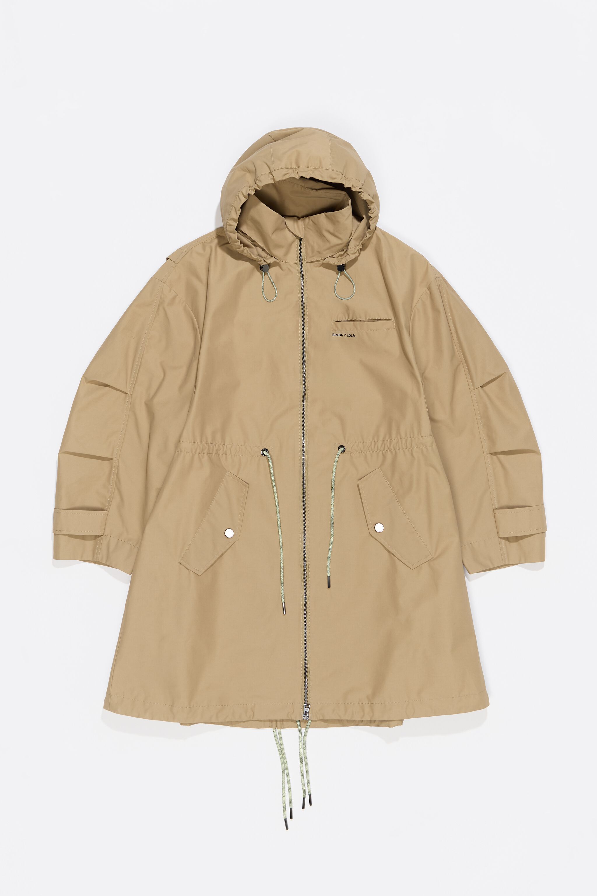 Light khaki A-line trench