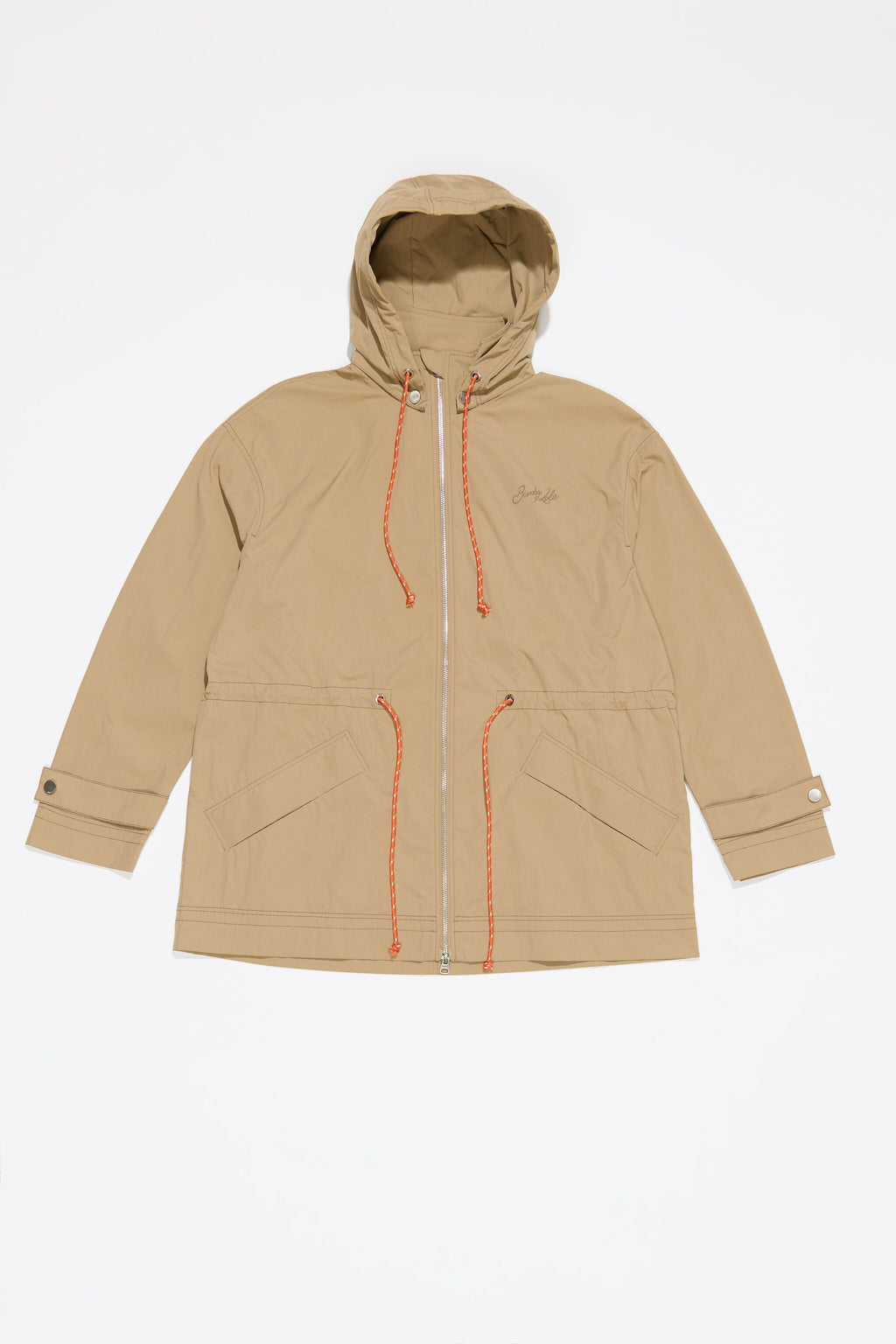 Short camel A-line trench