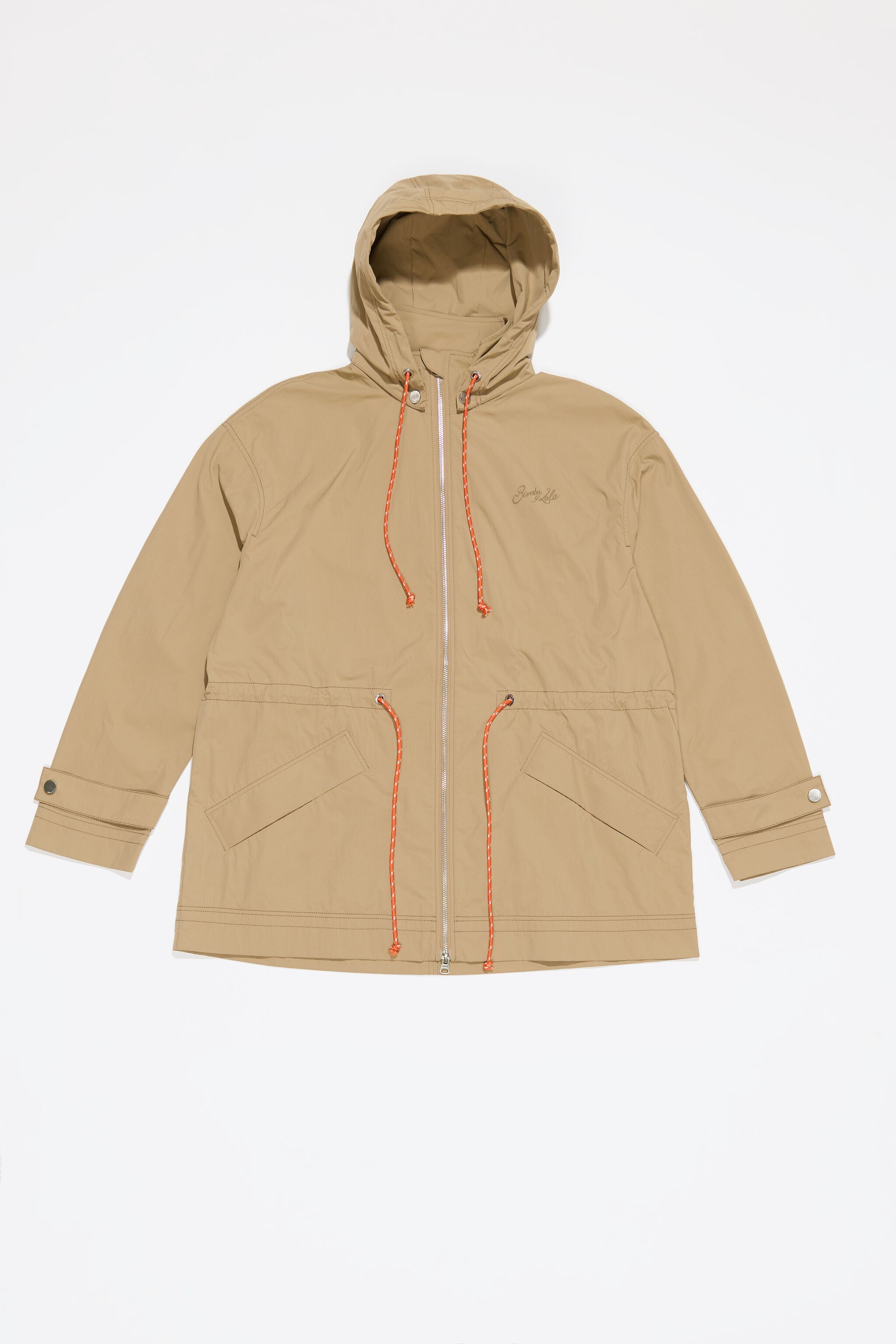 Short camel A-line trench