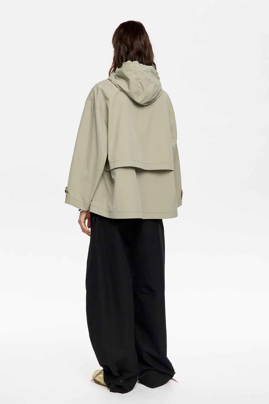 Light khaki A-line trench