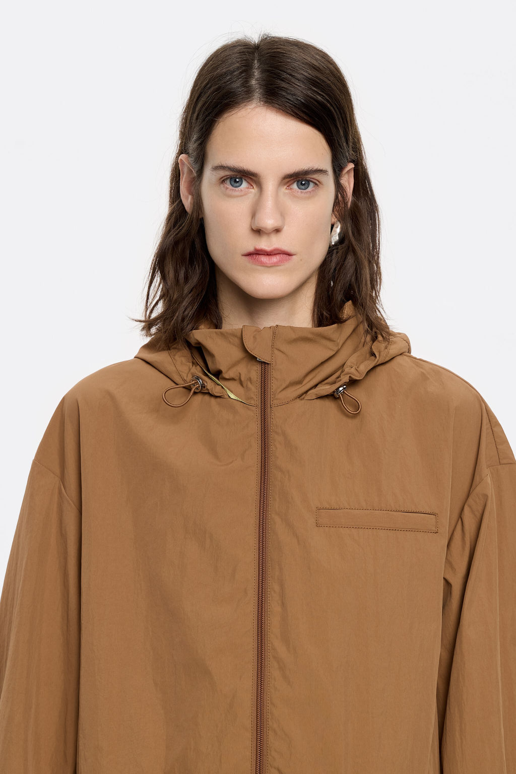 Light brown A-line trench