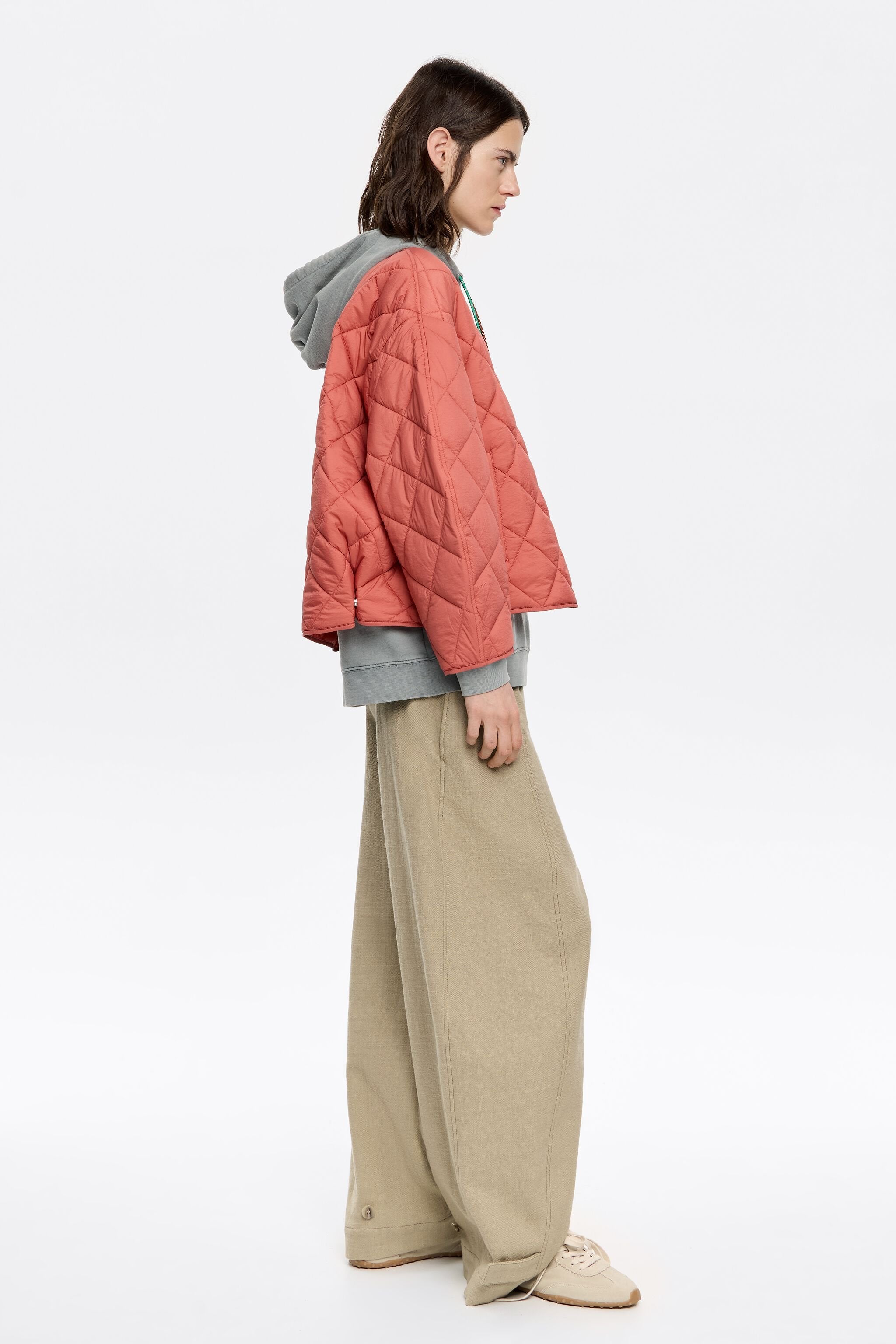 Coral padded jacket