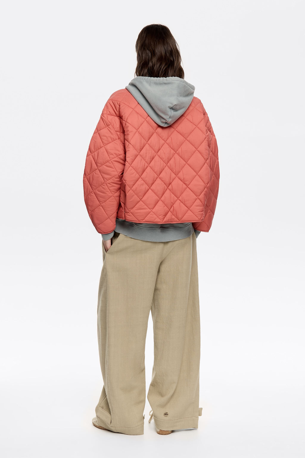 Coral padded jacket
