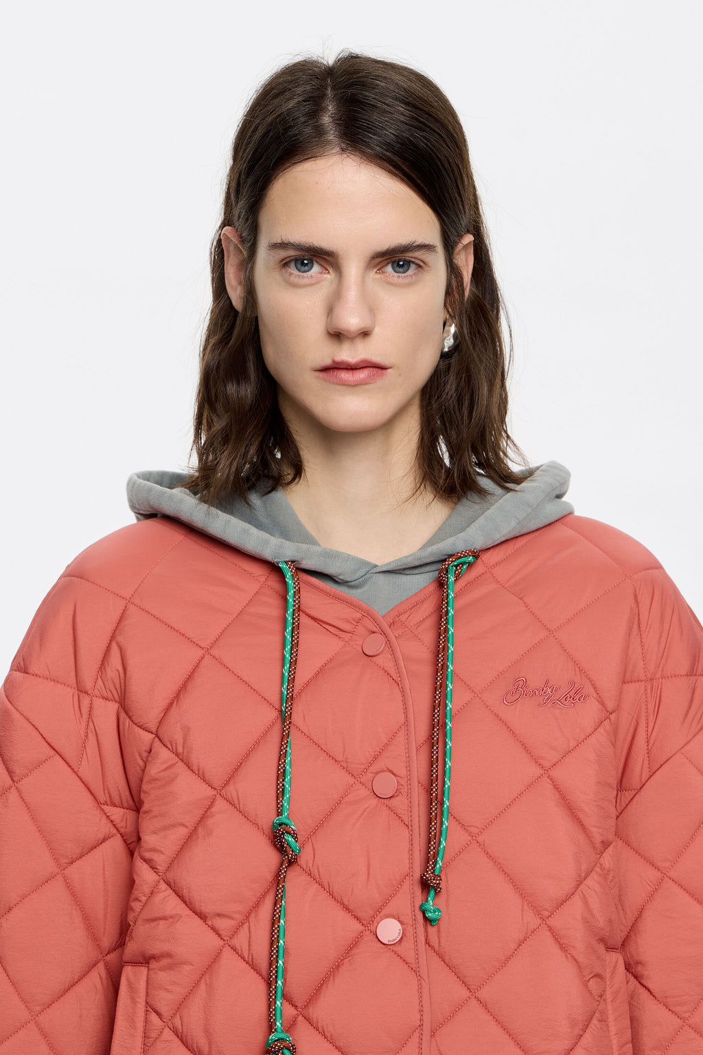 Coral padded jacket