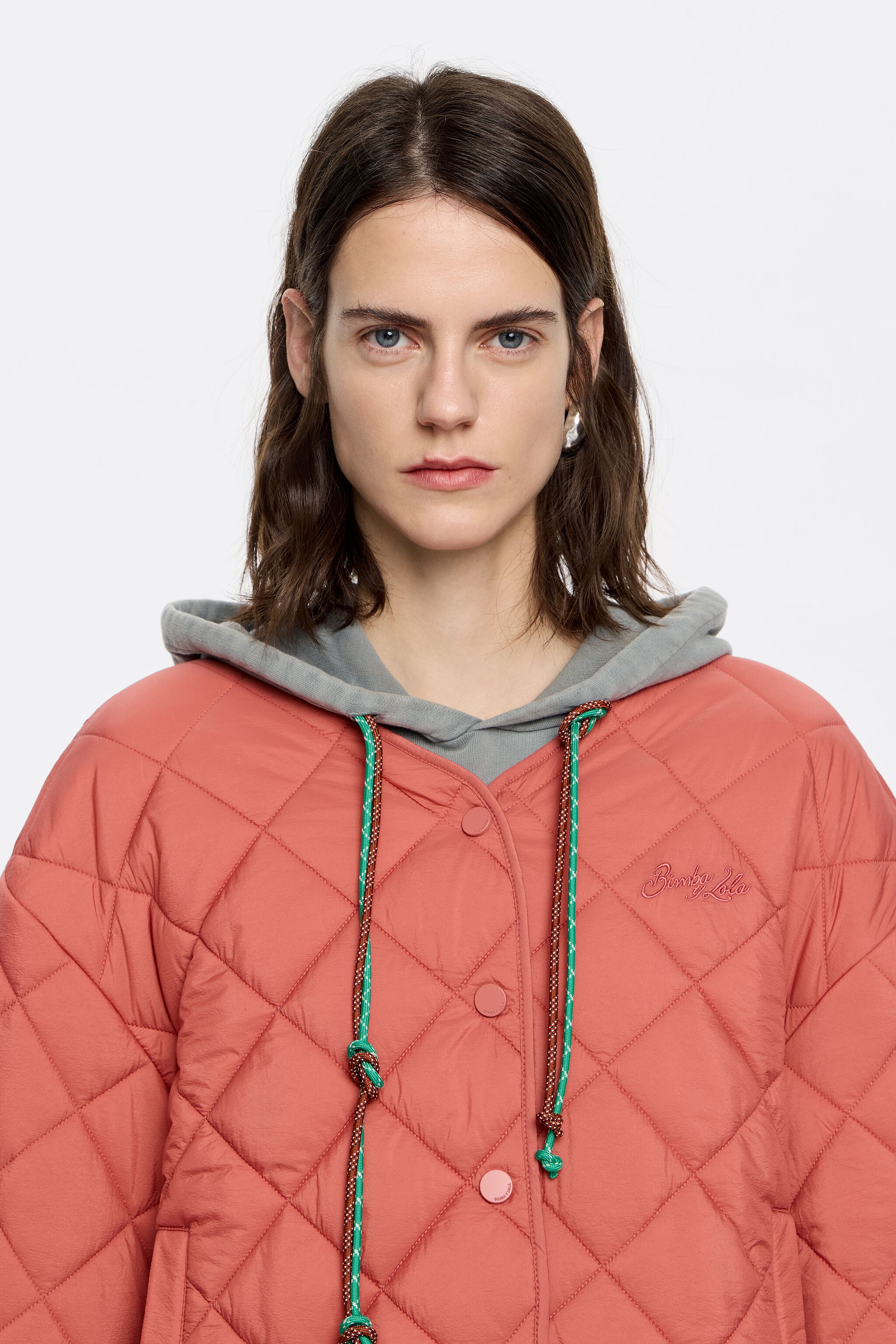 Coral padded jacket