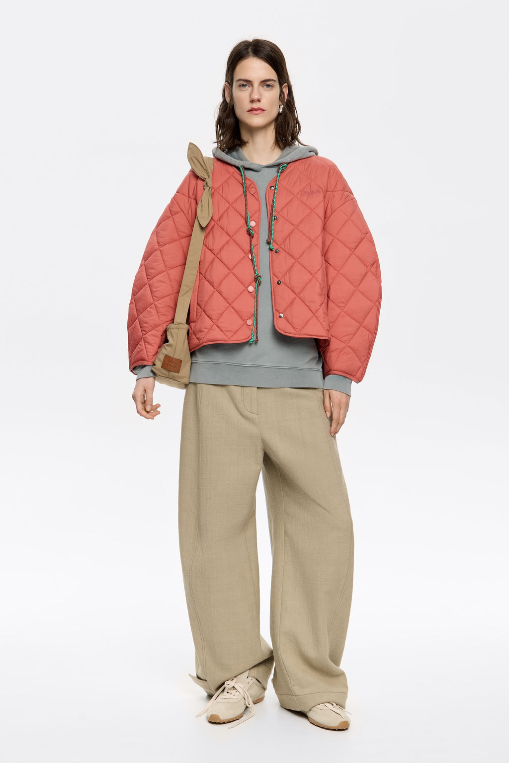 Coral padded jacket