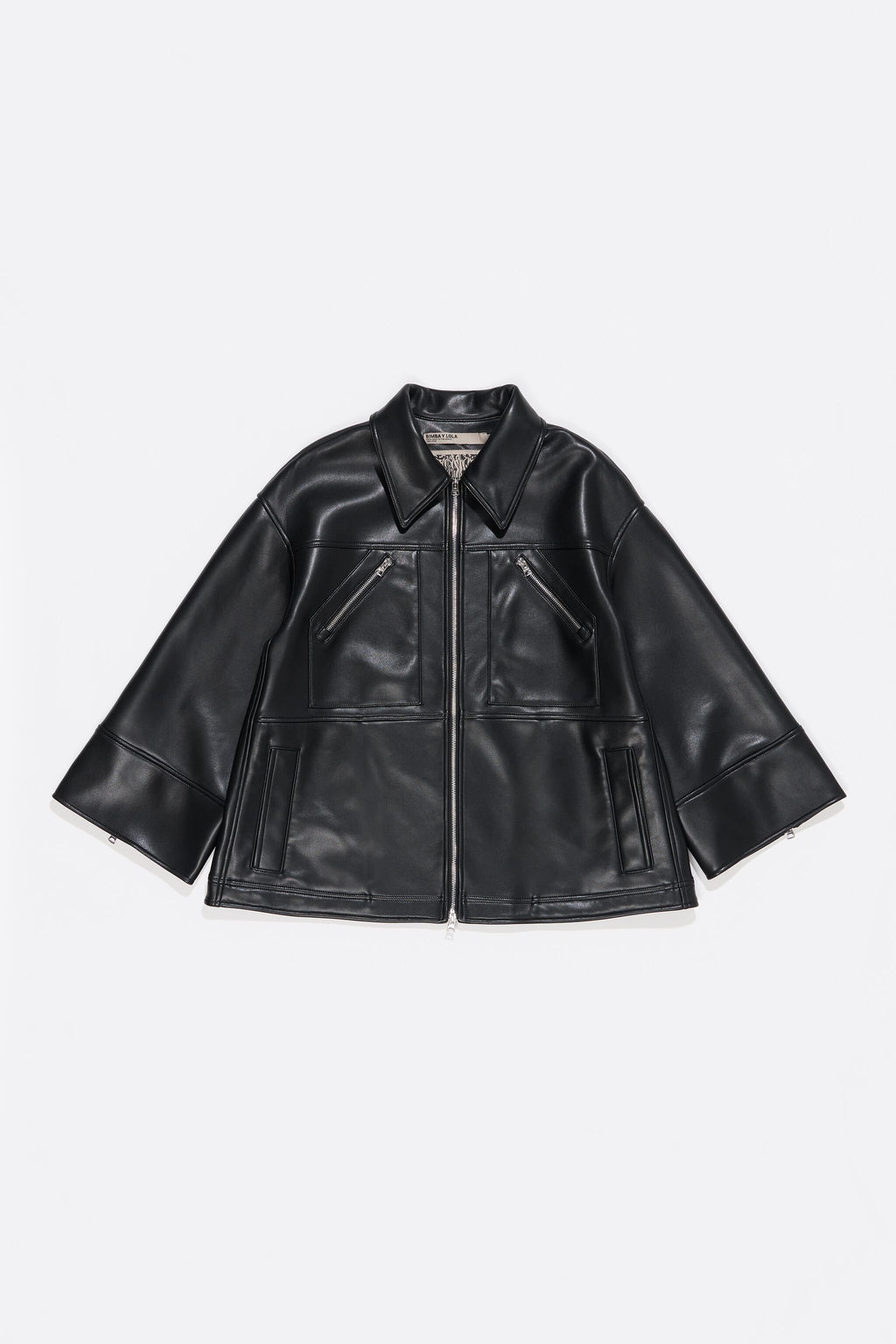 Black faux leather jacket