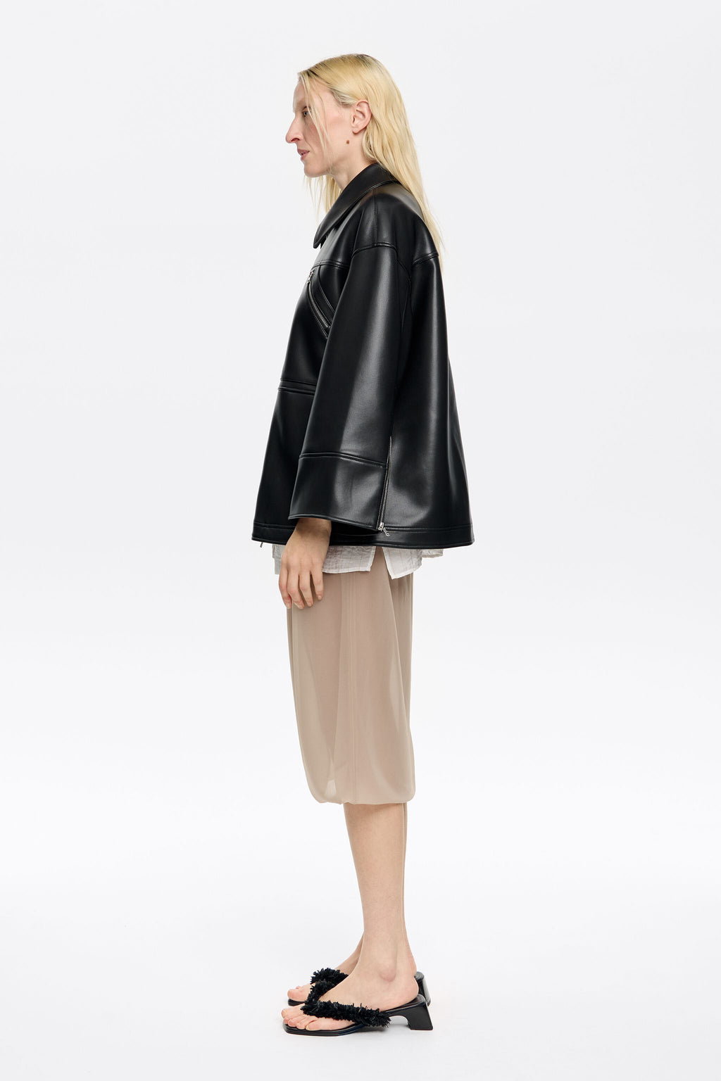 Black faux leather jacket