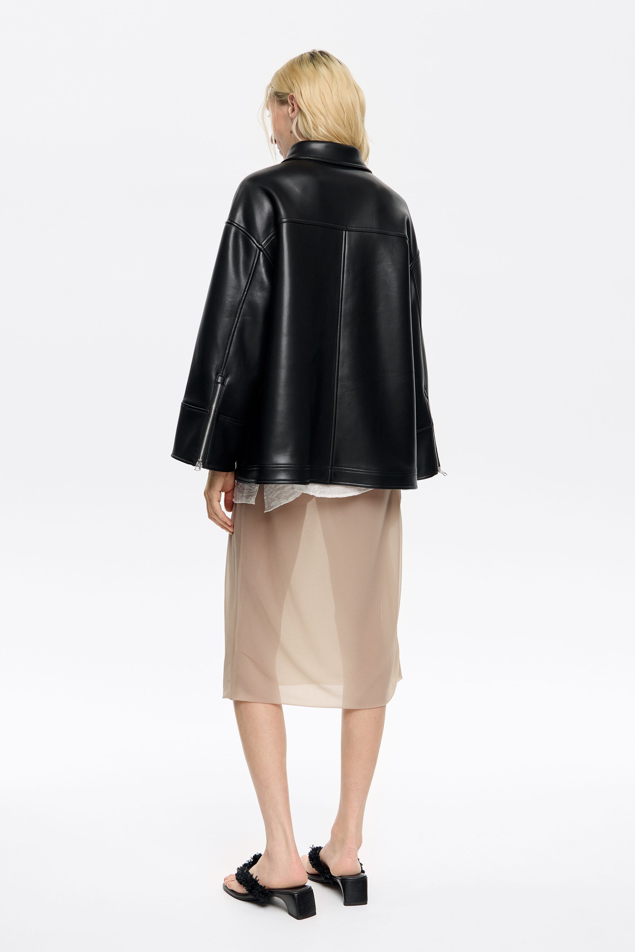 Black faux leather jacket