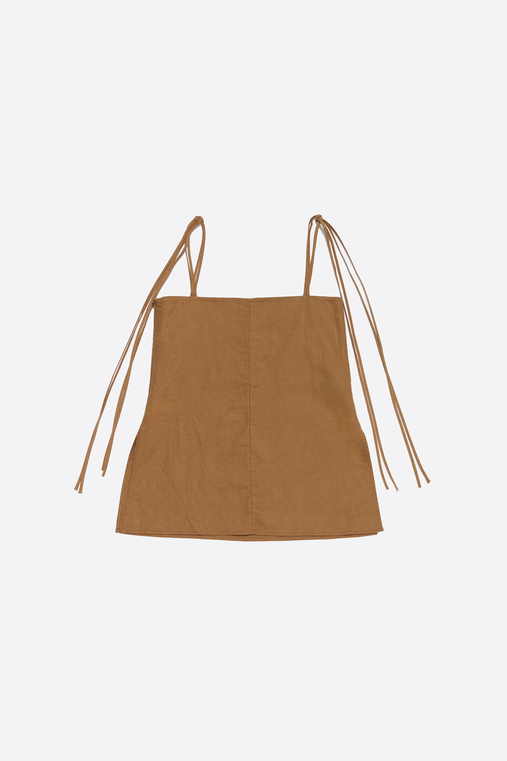 Light brown linen vest top