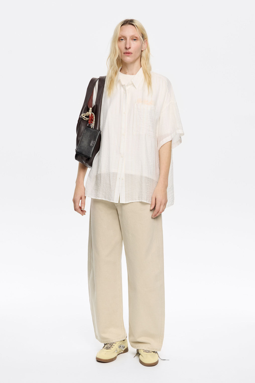 White striped oversize shirt