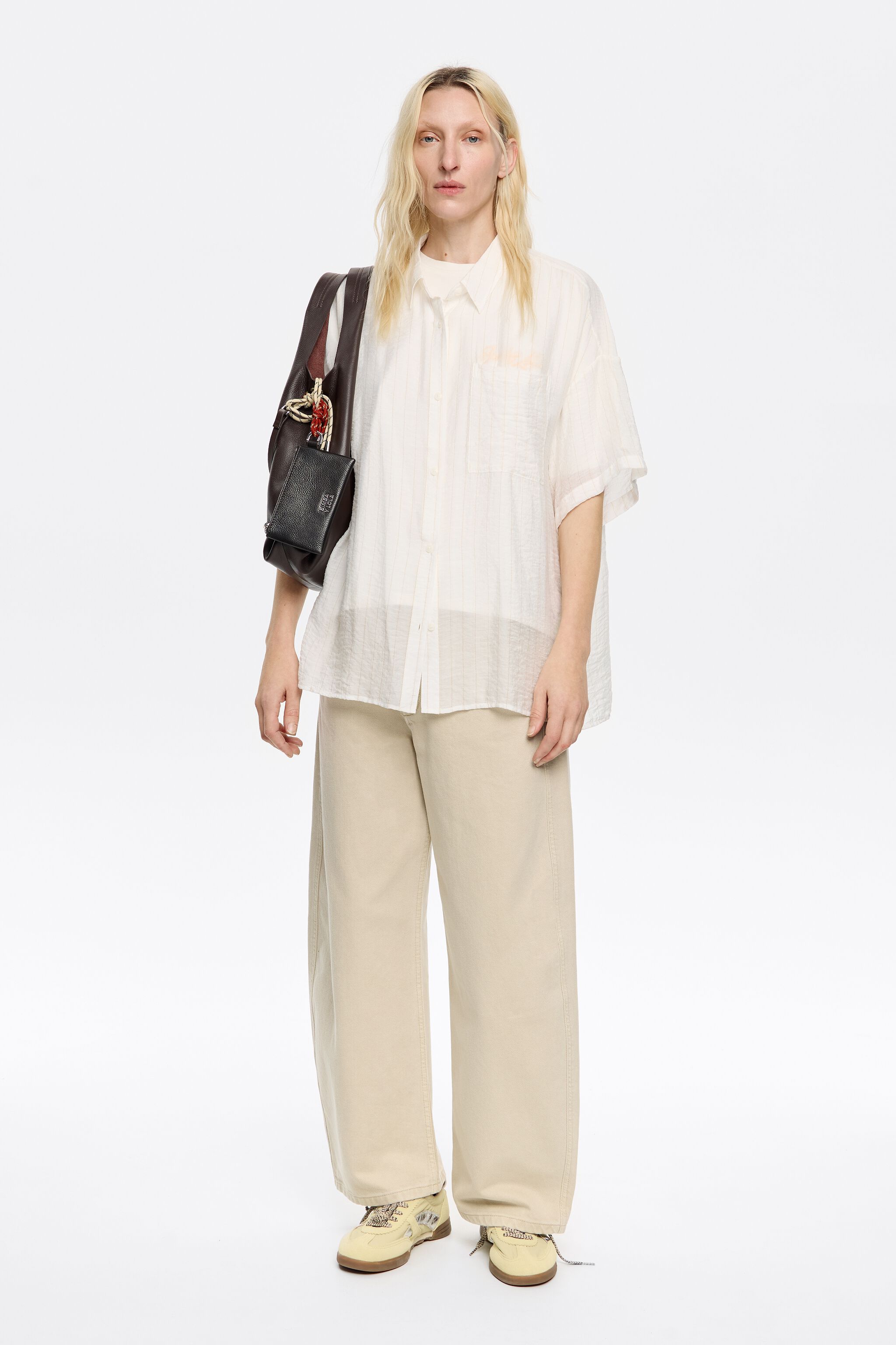 White striped oversize shirt