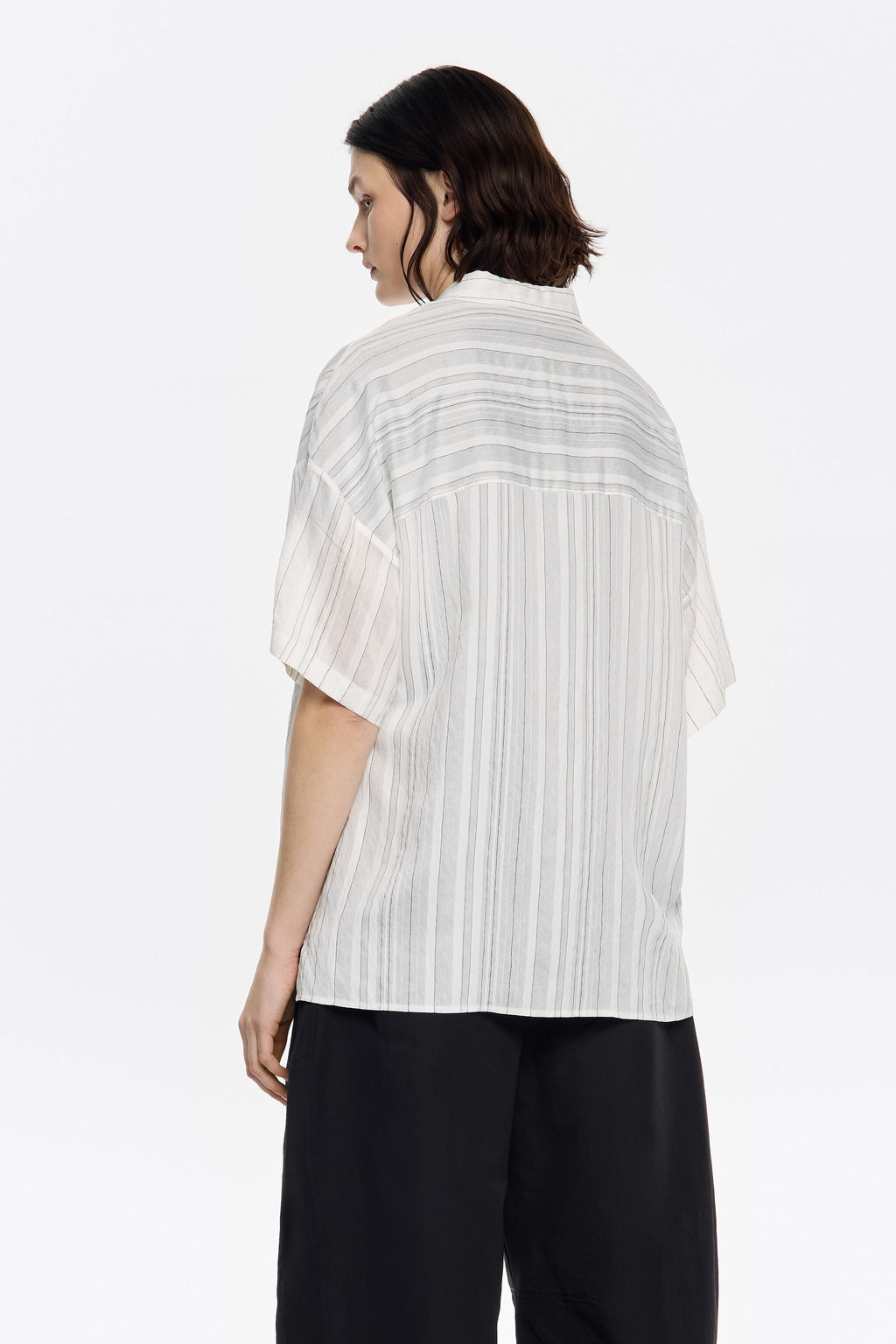 White striped oversize shirt