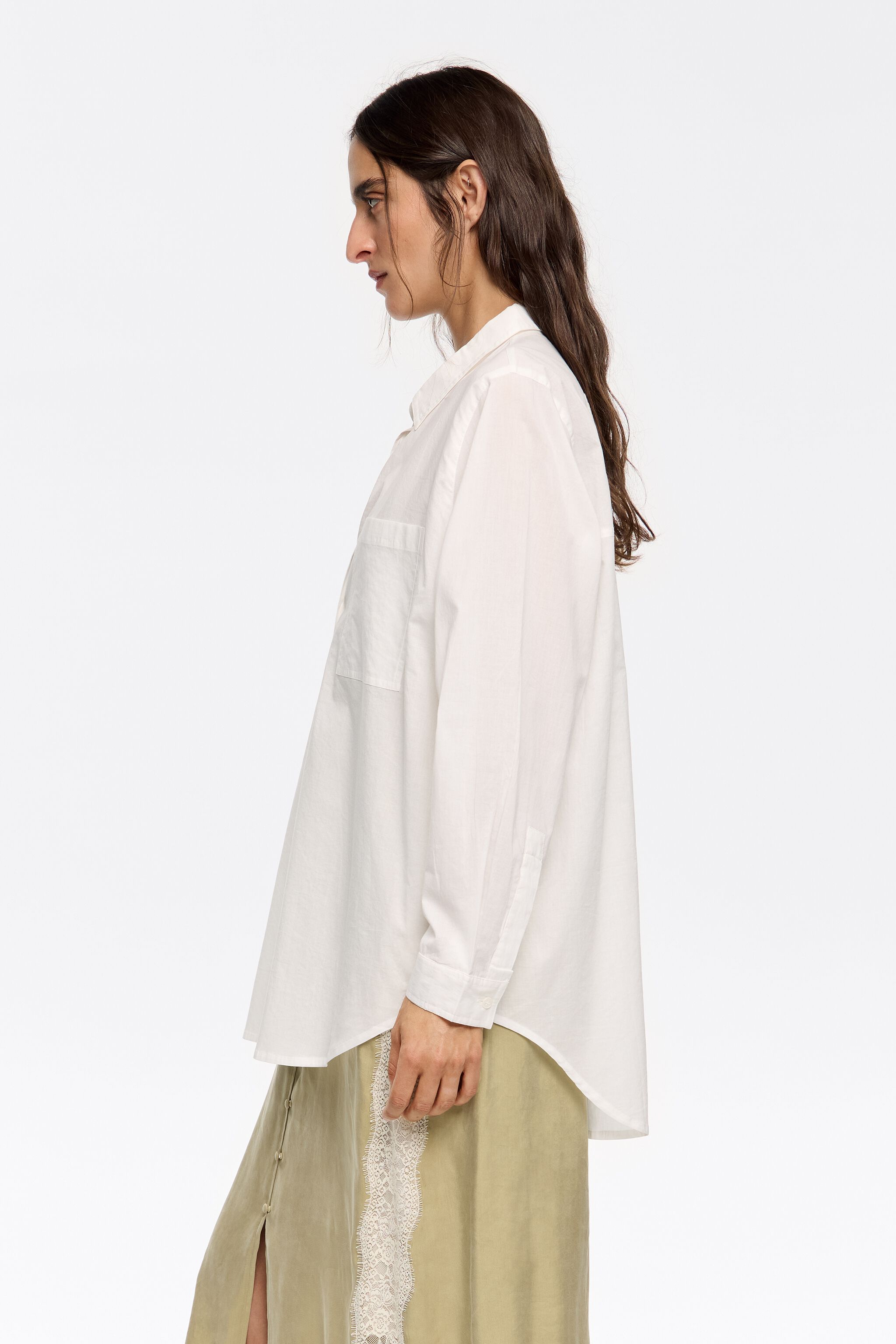 Off-white broderie anglaise logo shirt