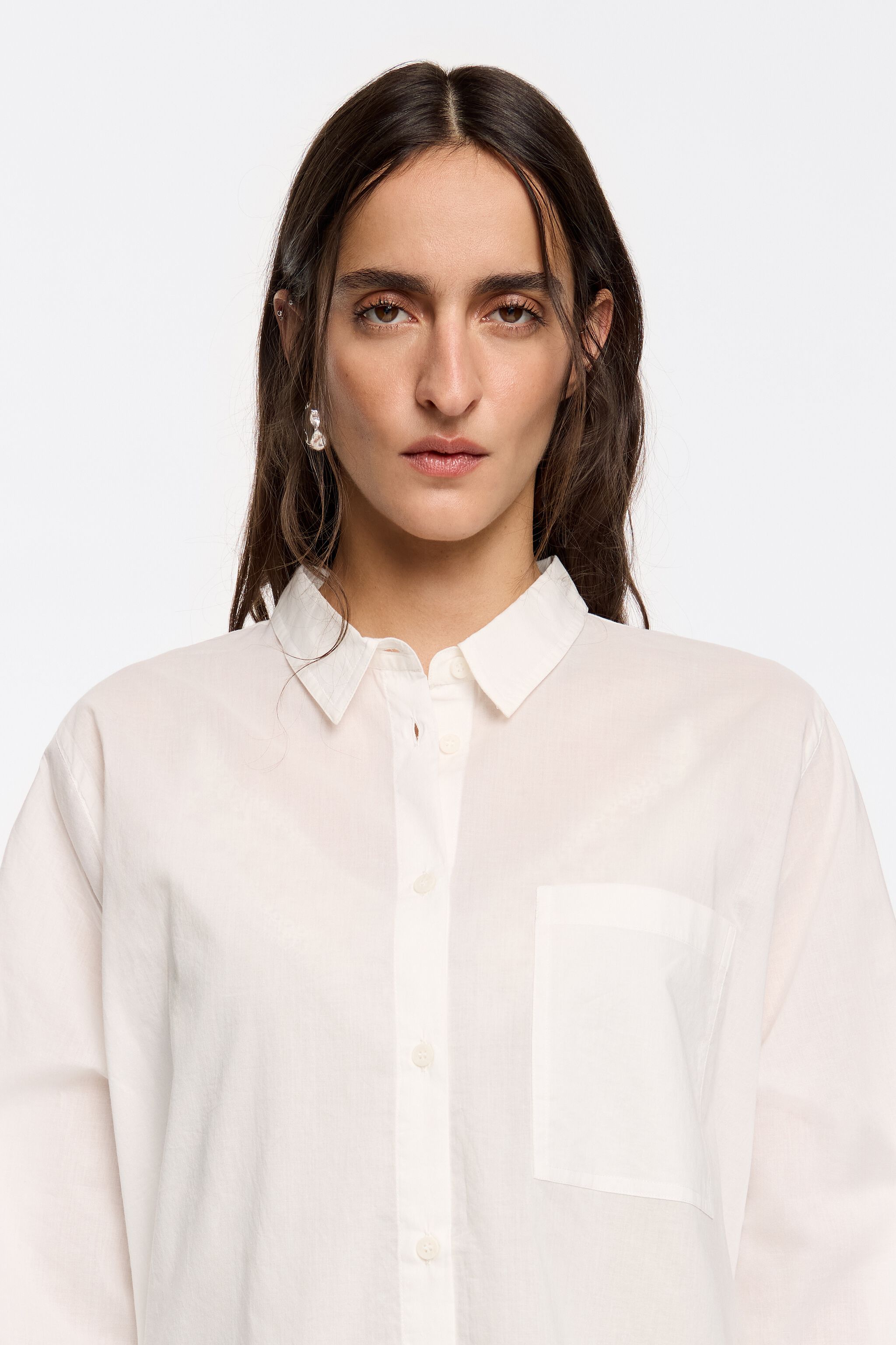 Off-white broderie anglaise logo shirt