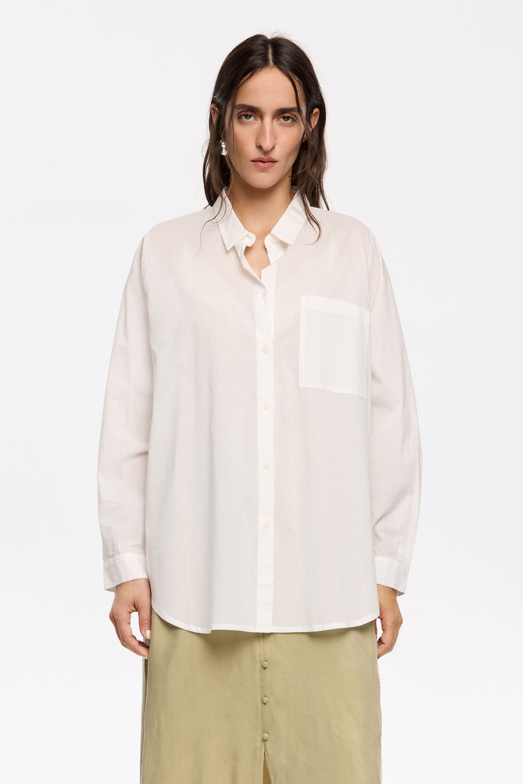 Off-white broderie anglaise logo shirt