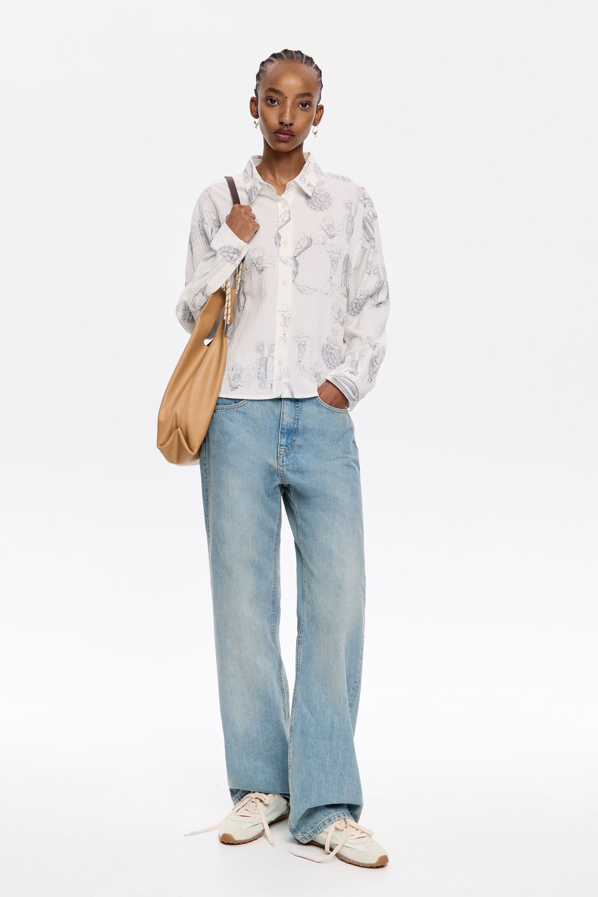 White Cactus Lápiz boxy shirt