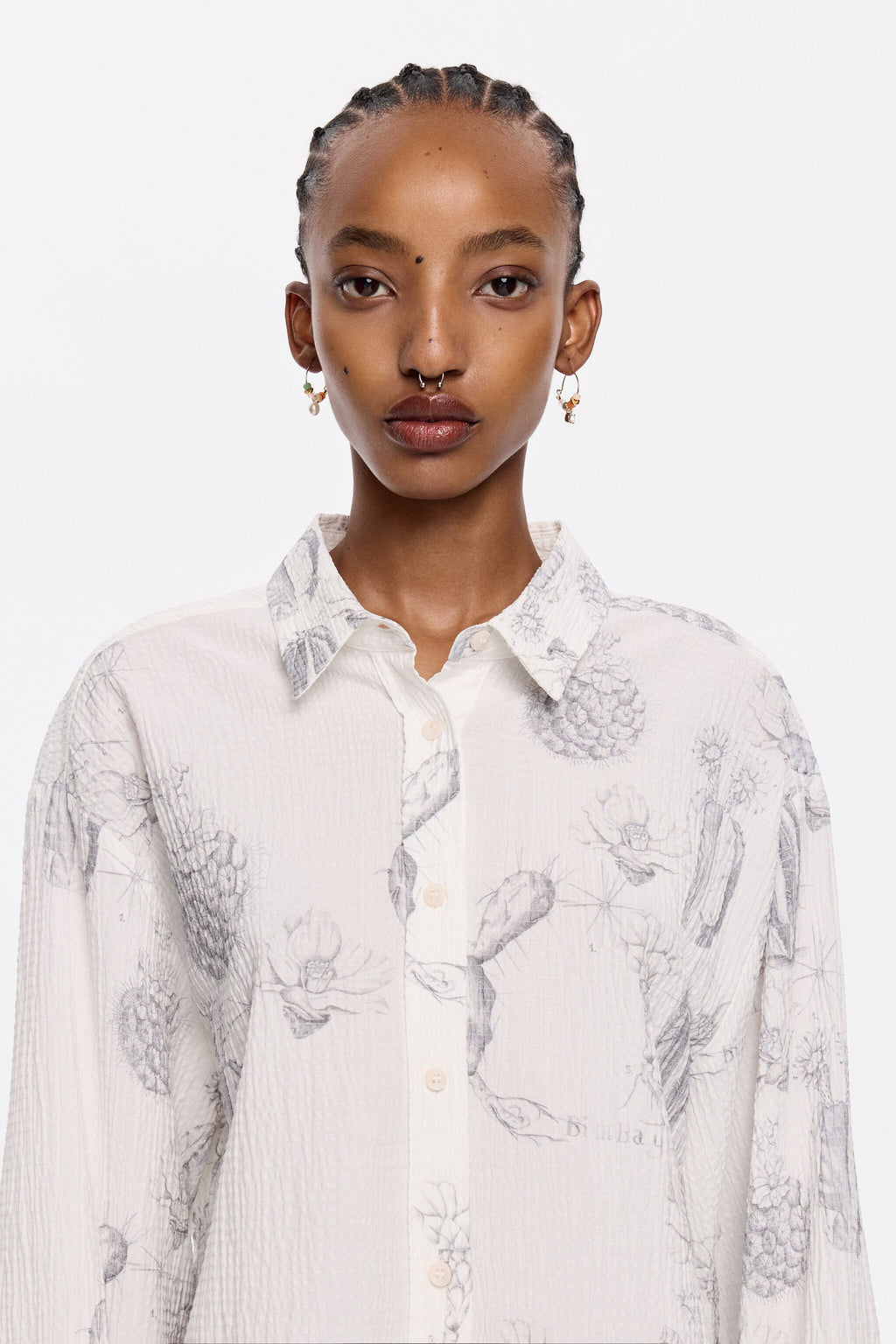 White Cactus Lápiz boxy shirt