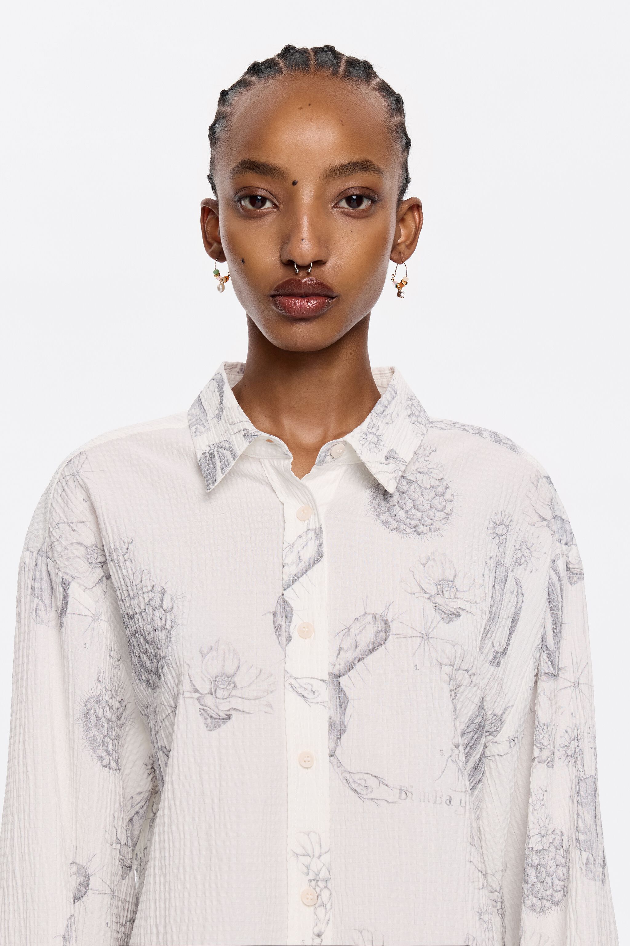 White Cactus Lápiz boxy shirt
