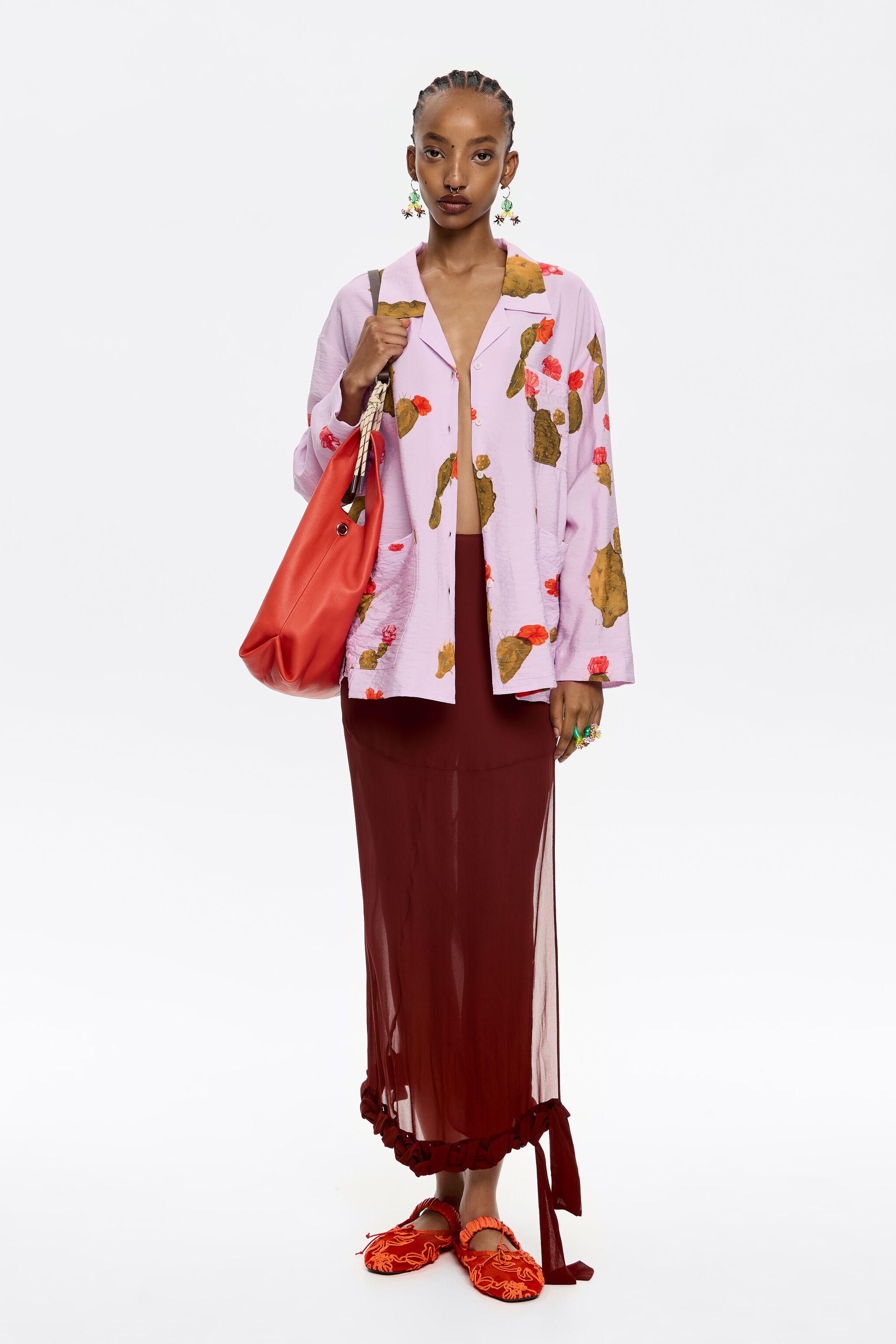 Pink Cactus straight shirt