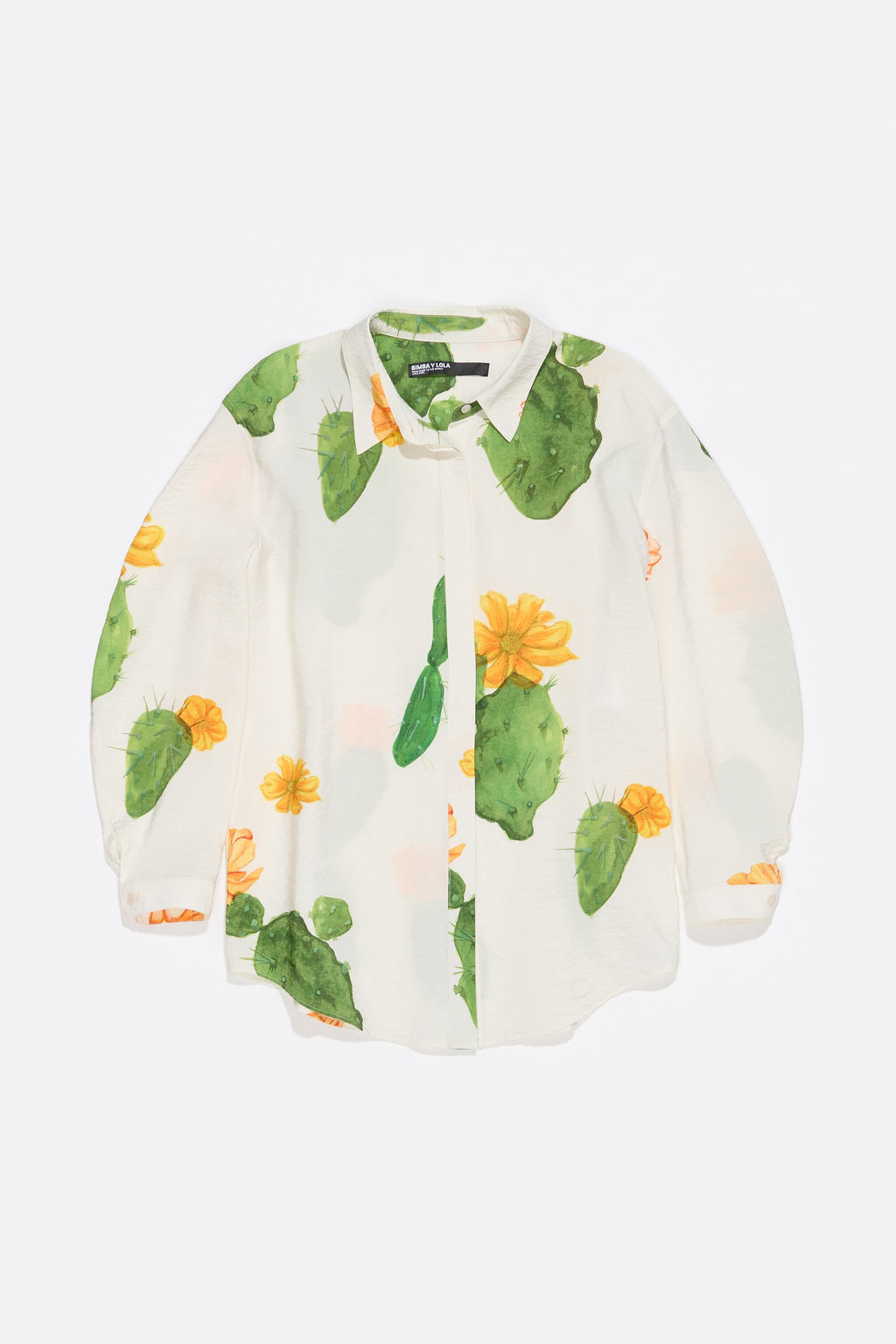 Ivory Cactus long straight shirt
