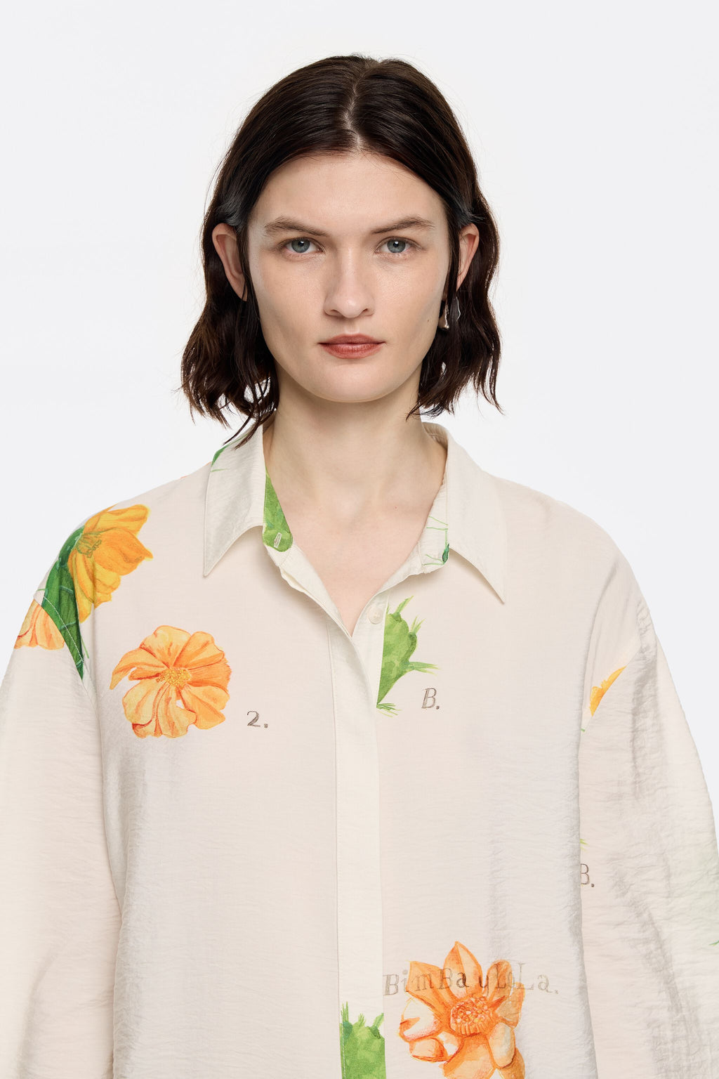 Ivory Cactus long straight shirt