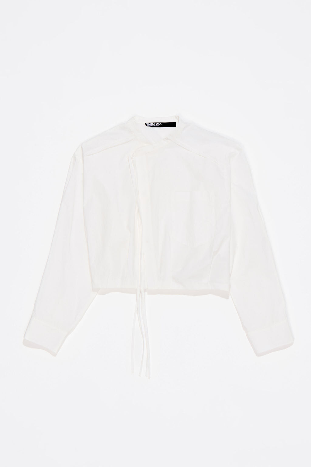 White balloon wrap shirt