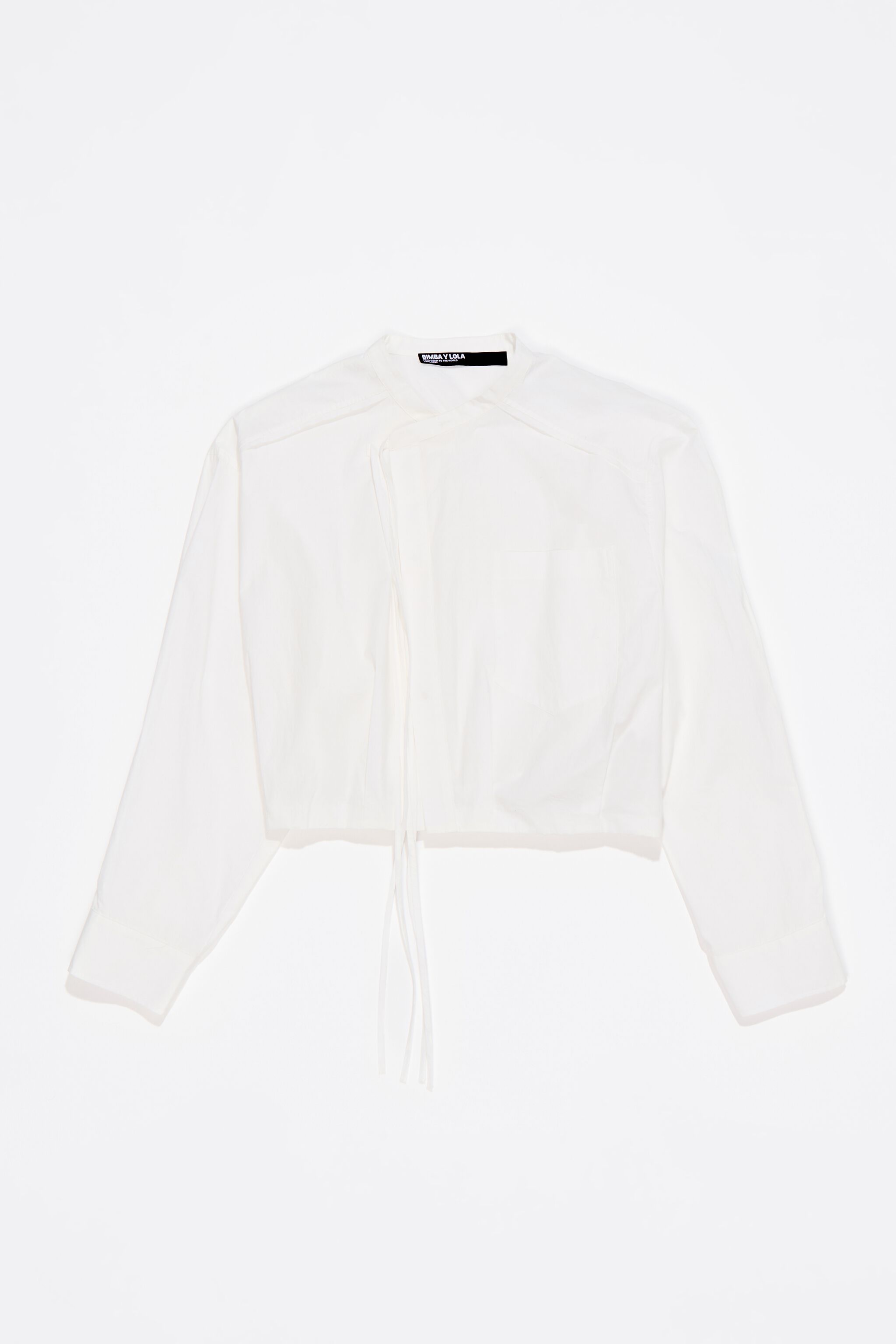 White balloon wrap shirt